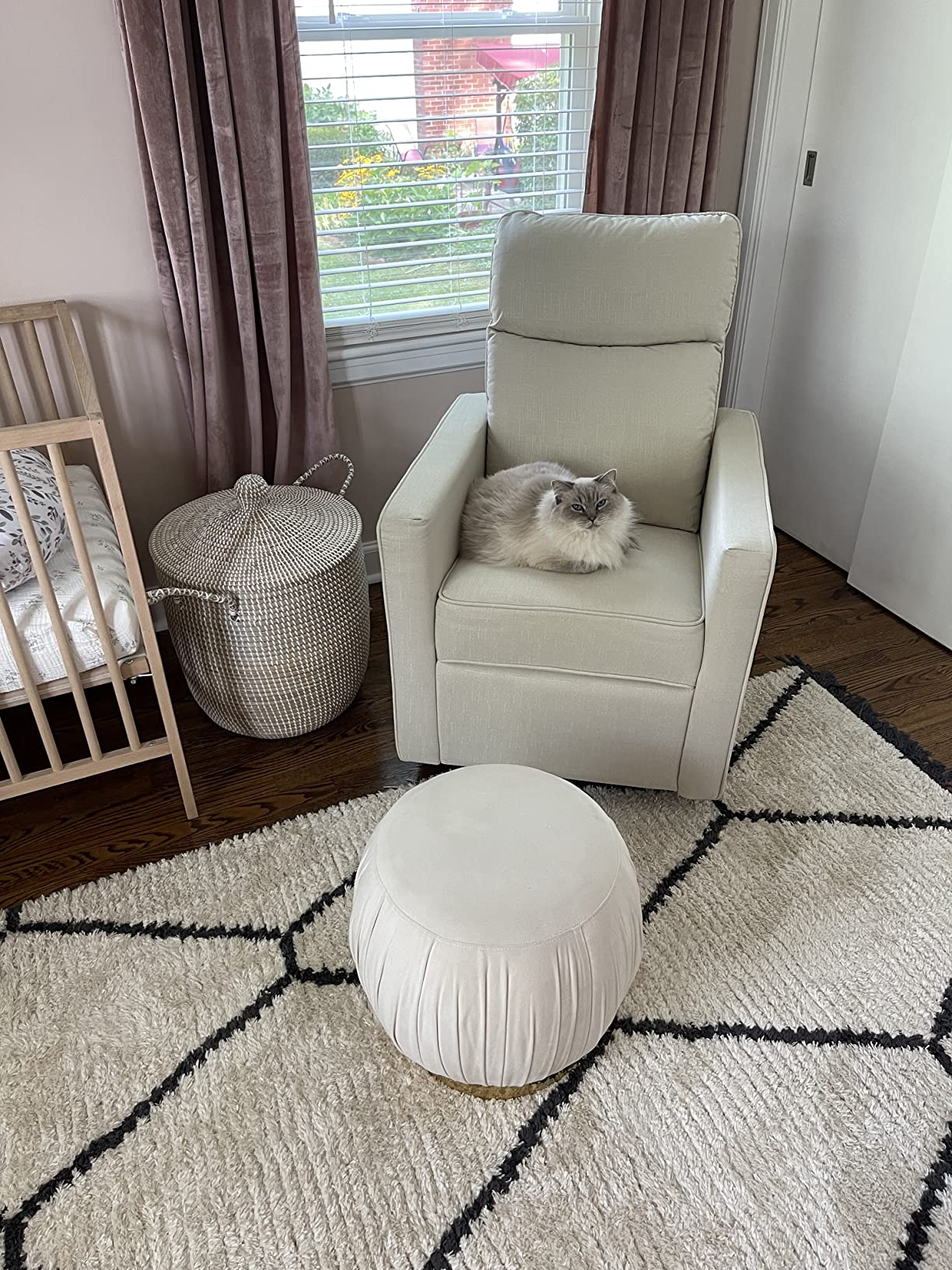 DaVinci Gabby Glider Recliner Nursery Chair w/ 360 Swivel - Misty Grey customer photo 1