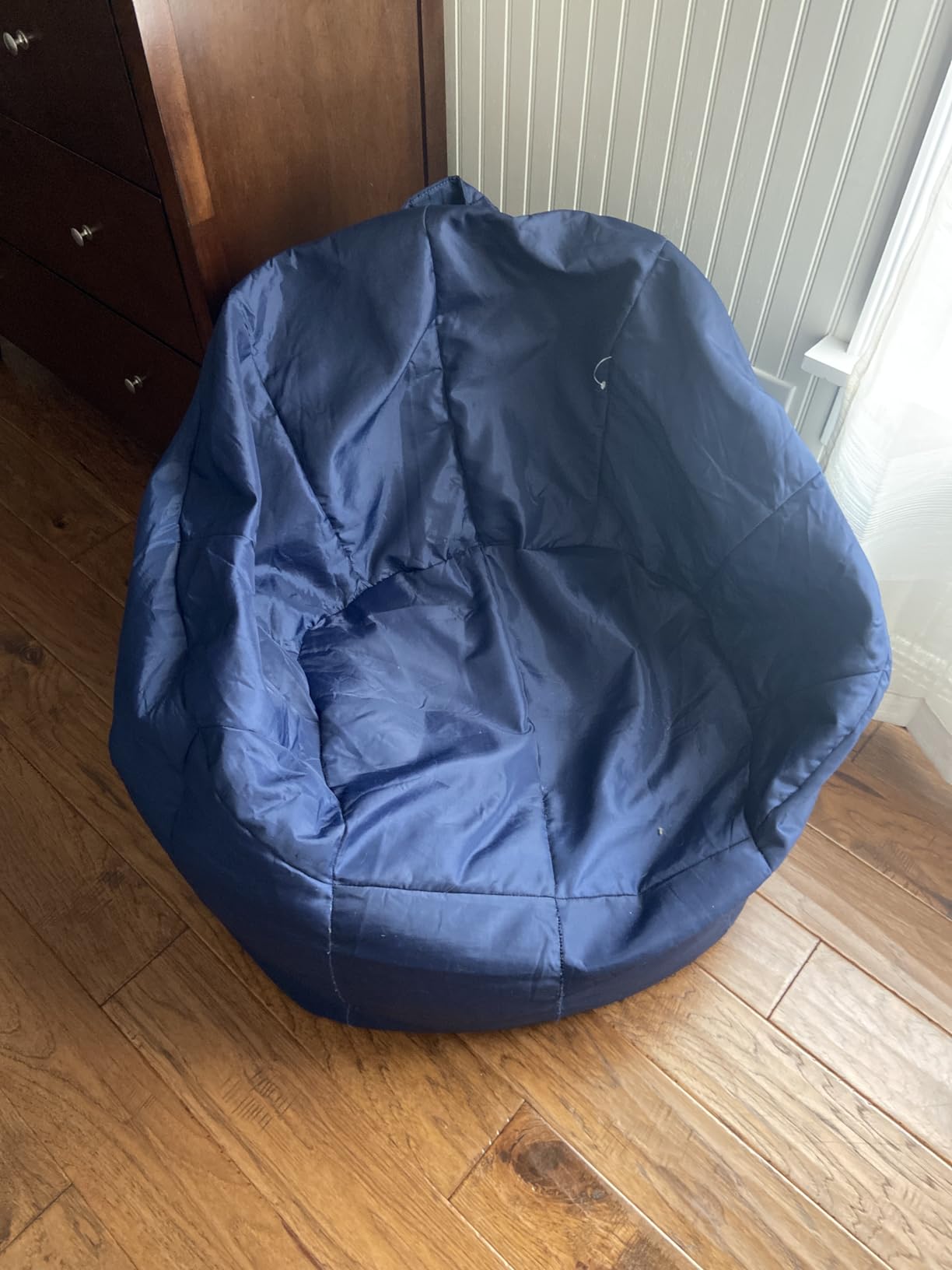 Big Joe Milano Bean Bag Chair for Kids, Teens, Adults, Durable Easy-Clean Navy Smartmax, Nylon Polyester Blend, Lightweight Seat for Reading Nook and Gaming, 2.5 Foot Refillable customer photo 2