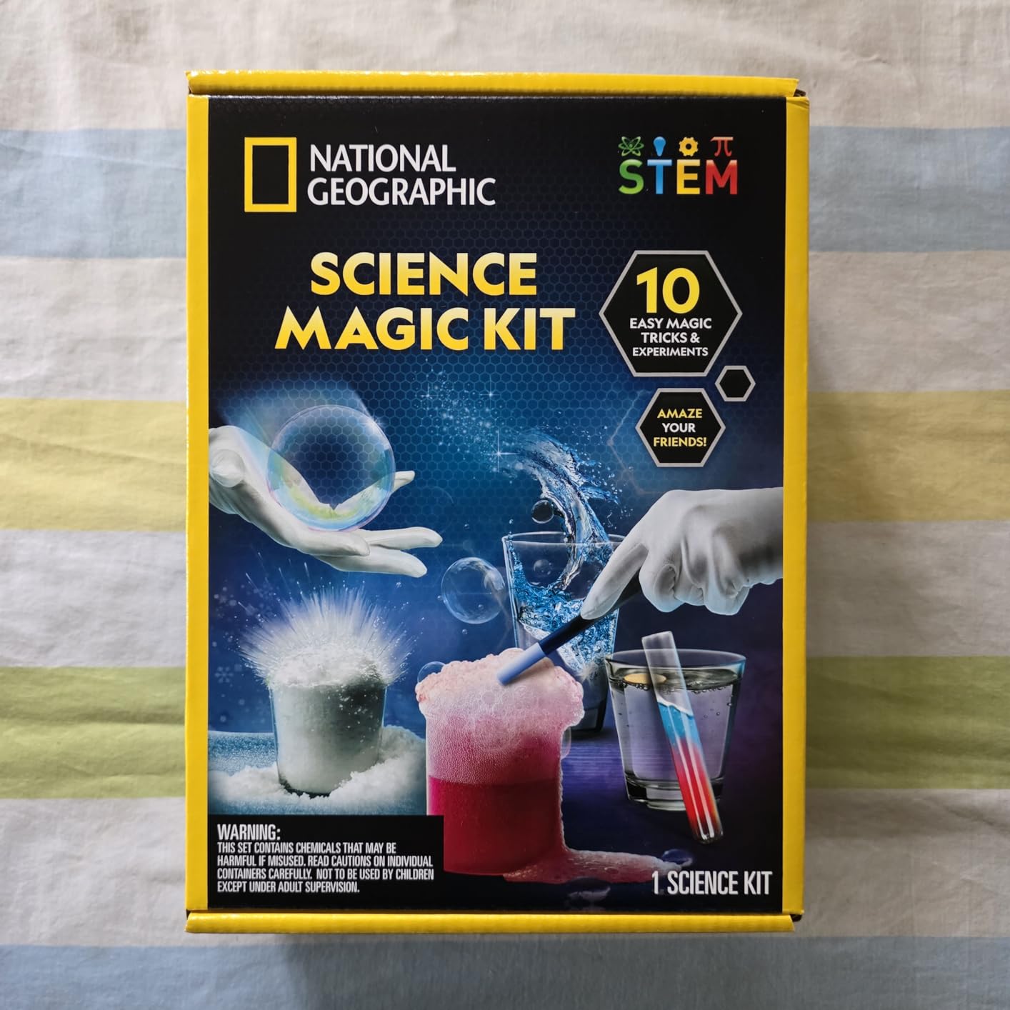 Blue Marble National Geographic Magic Chemistry Set - Science Kit for Kids with 10 Amazing Magic Tricks, STEM Projects and Science Experiments, Science Toys, Great Gift for Boys and Girls 8-12 customer photo 1