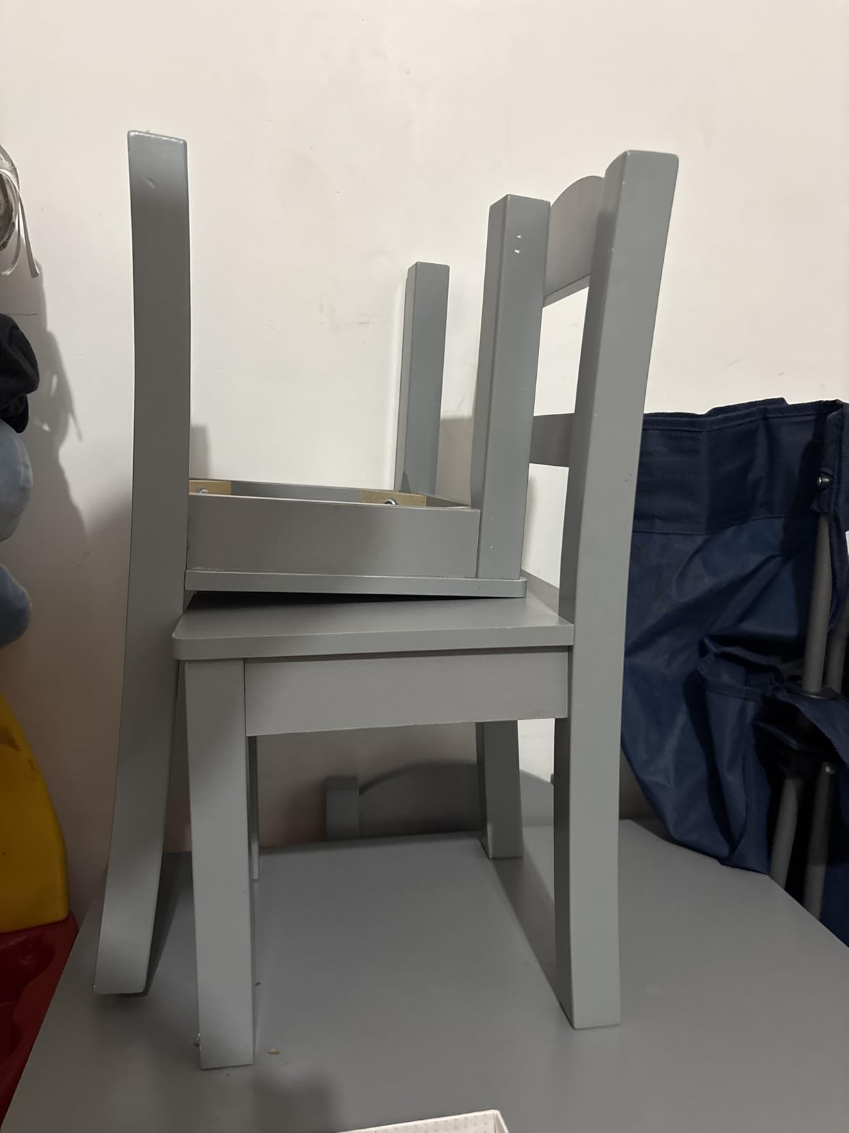 Humble Crew Toddler Table and Chair Set for Kids, Wood Activity Furniture | Sturdy 5 piece playroom desk with 4 matching seats customer photo 2
