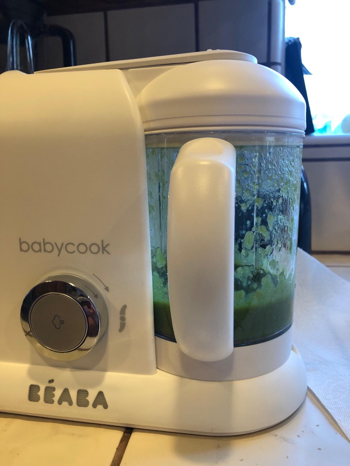 BEABA Babycook Solo 4 in 1 Baby Food Maker, Puree Steamer and Blender for Purees, Grinder with Auto Steam Cooking, Large Capacity 1,100 mL/ 37 oz, 27 Servings in 20 Mins, (Charcoal) customer photo 1