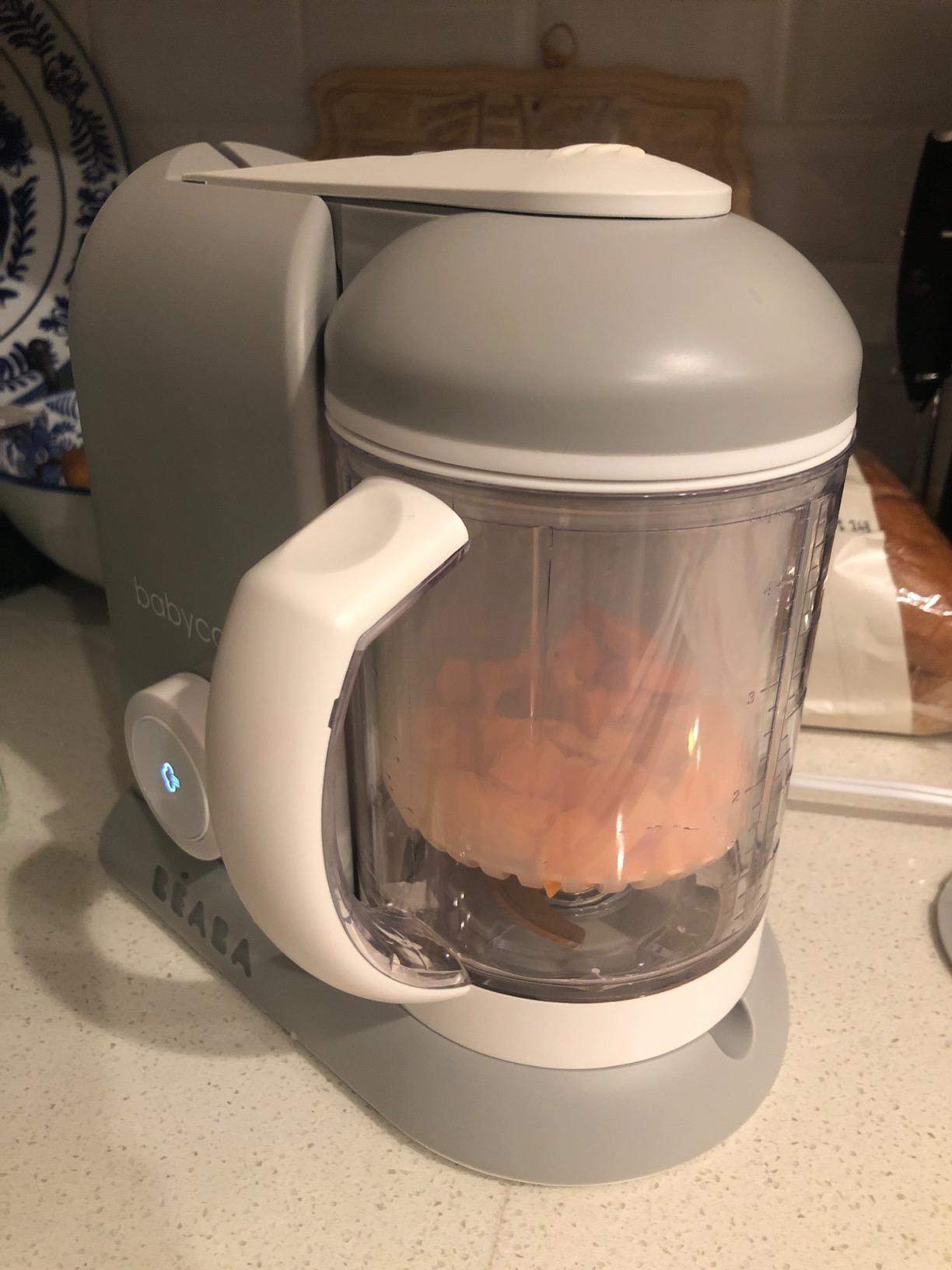 BEABA Babycook Solo 4 in 1 Baby Food Maker, Puree Steamer and Blender for Purees, Grinder with Auto Steam Cooking, Large Capacity 1,100 mL/ 37 oz, 27 Servings in 20 Mins, (Charcoal) customer photo 2