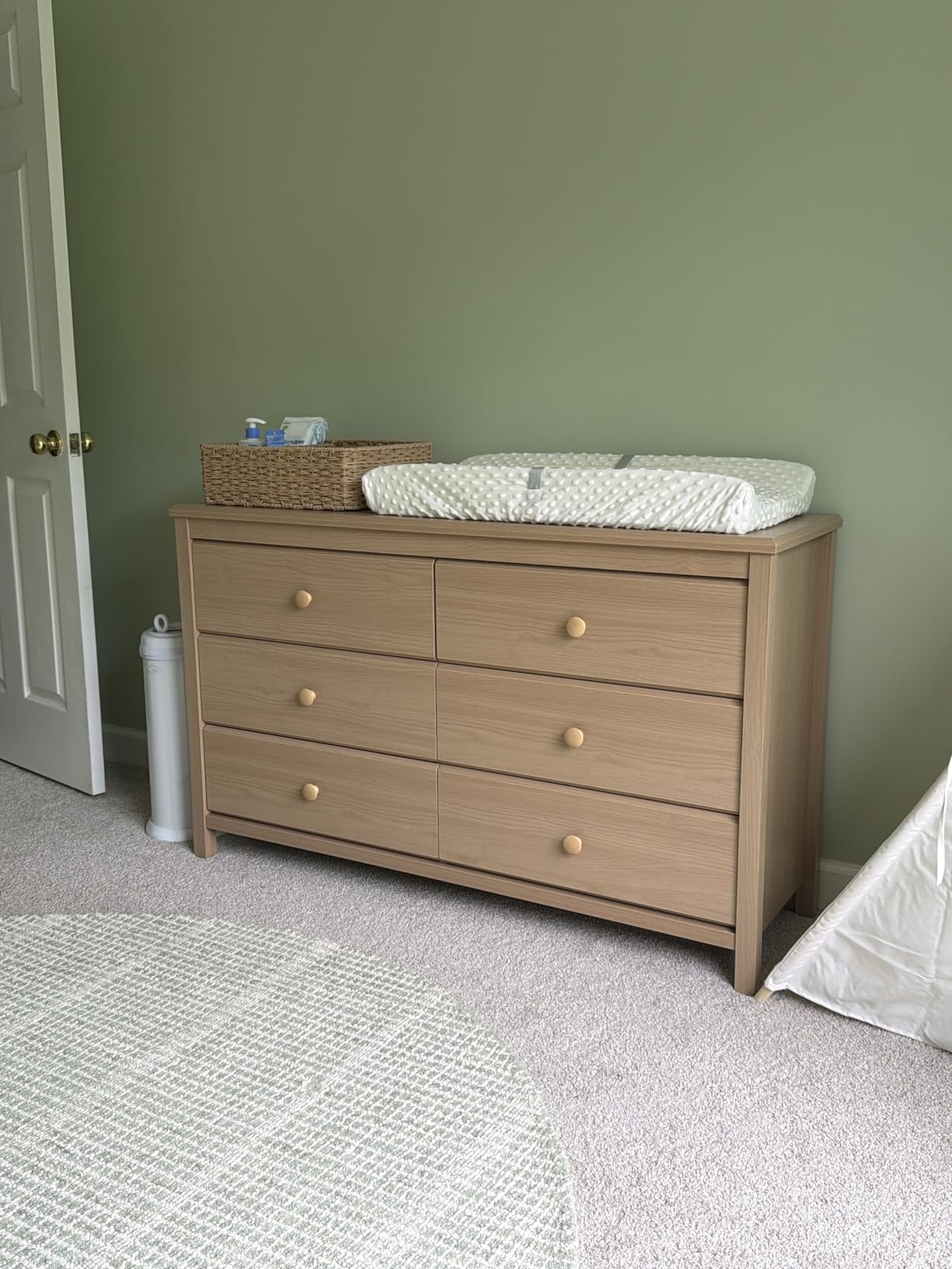 Storkcraft Alpine 2 Drawer Changing Table Chest, White customer photo 2