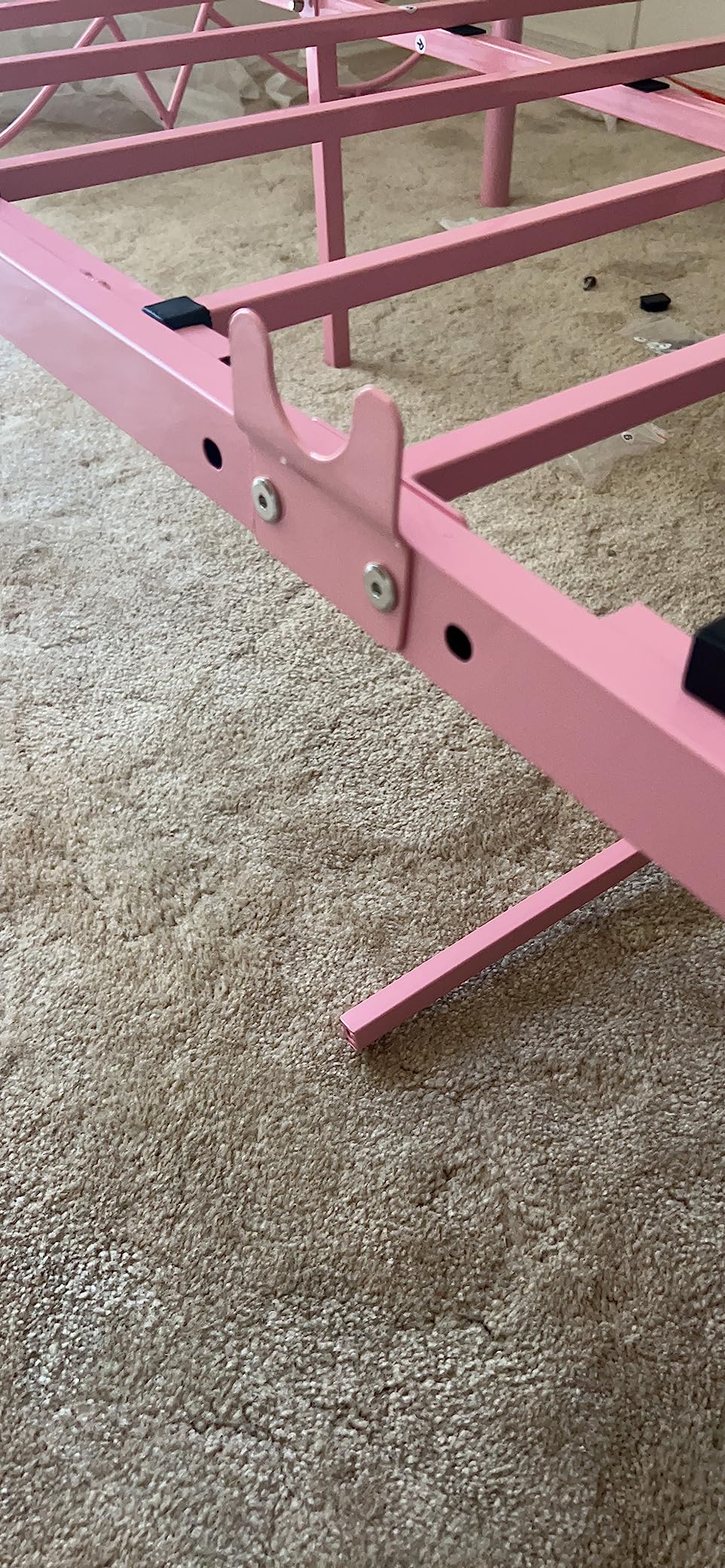 Canopy Full Bed Frame Platform Heavy Duty Steel Slat and Support with Headboard and Footboard No Box Spring Required (White) customer photo 1
