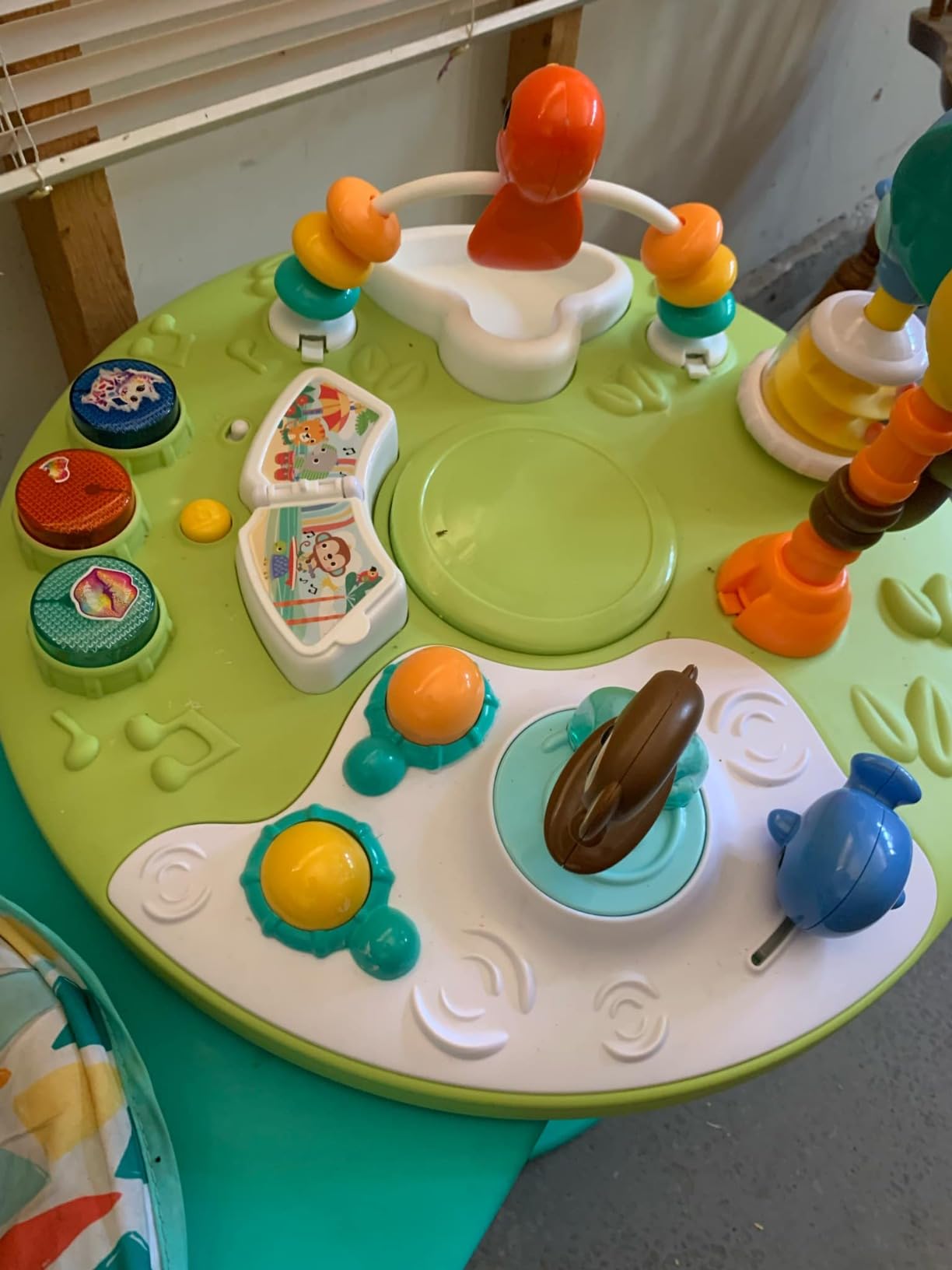 Bright Starts Around We Go 2-in-1 Baby Walker, Discovery Activity Center and Table, Tropic Coral customer photo 1