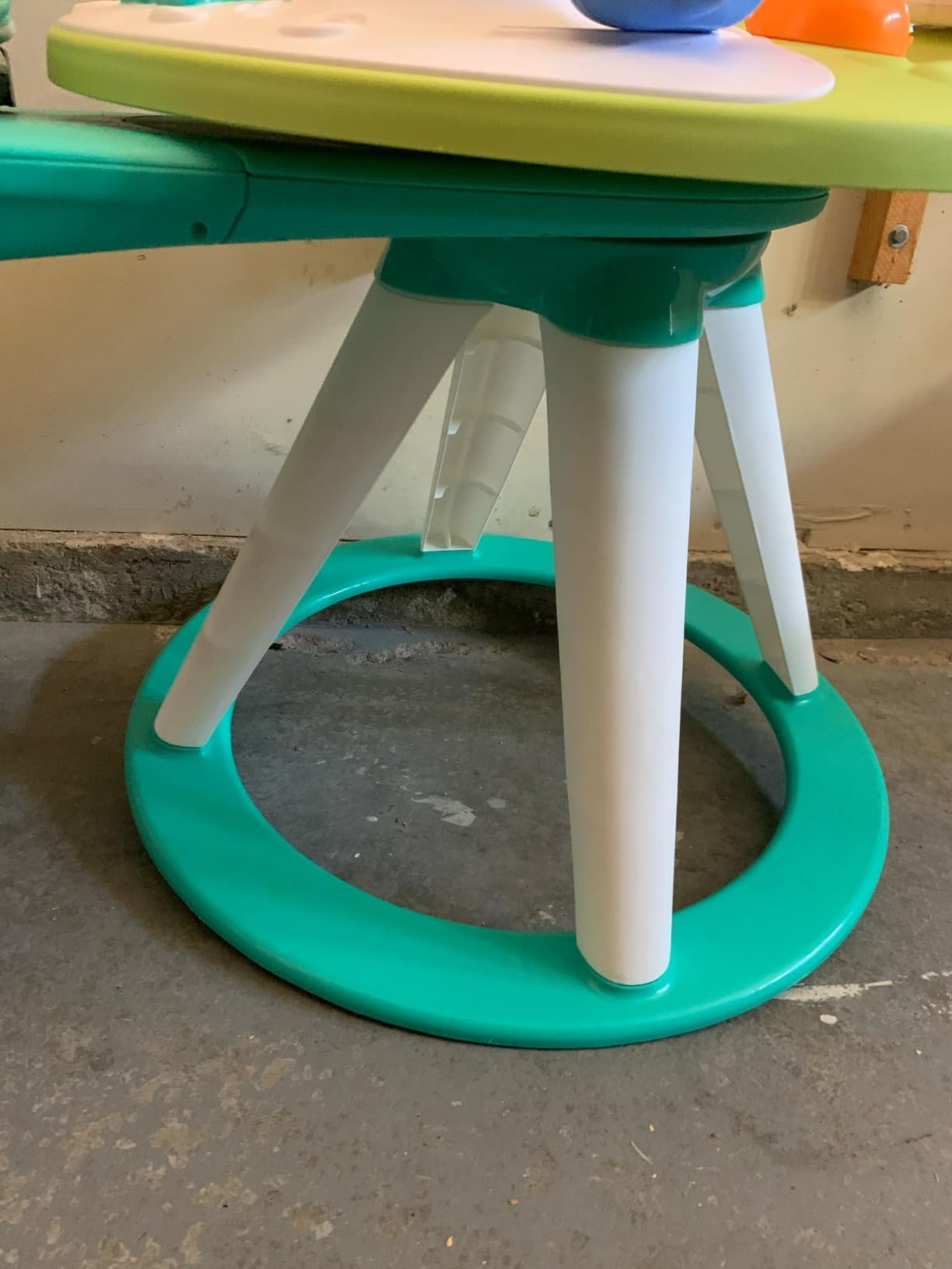 Bright Starts Around We Go 2-in-1 Baby Walker, Discovery Activity Center and Table, Tropic Coral customer photo 2