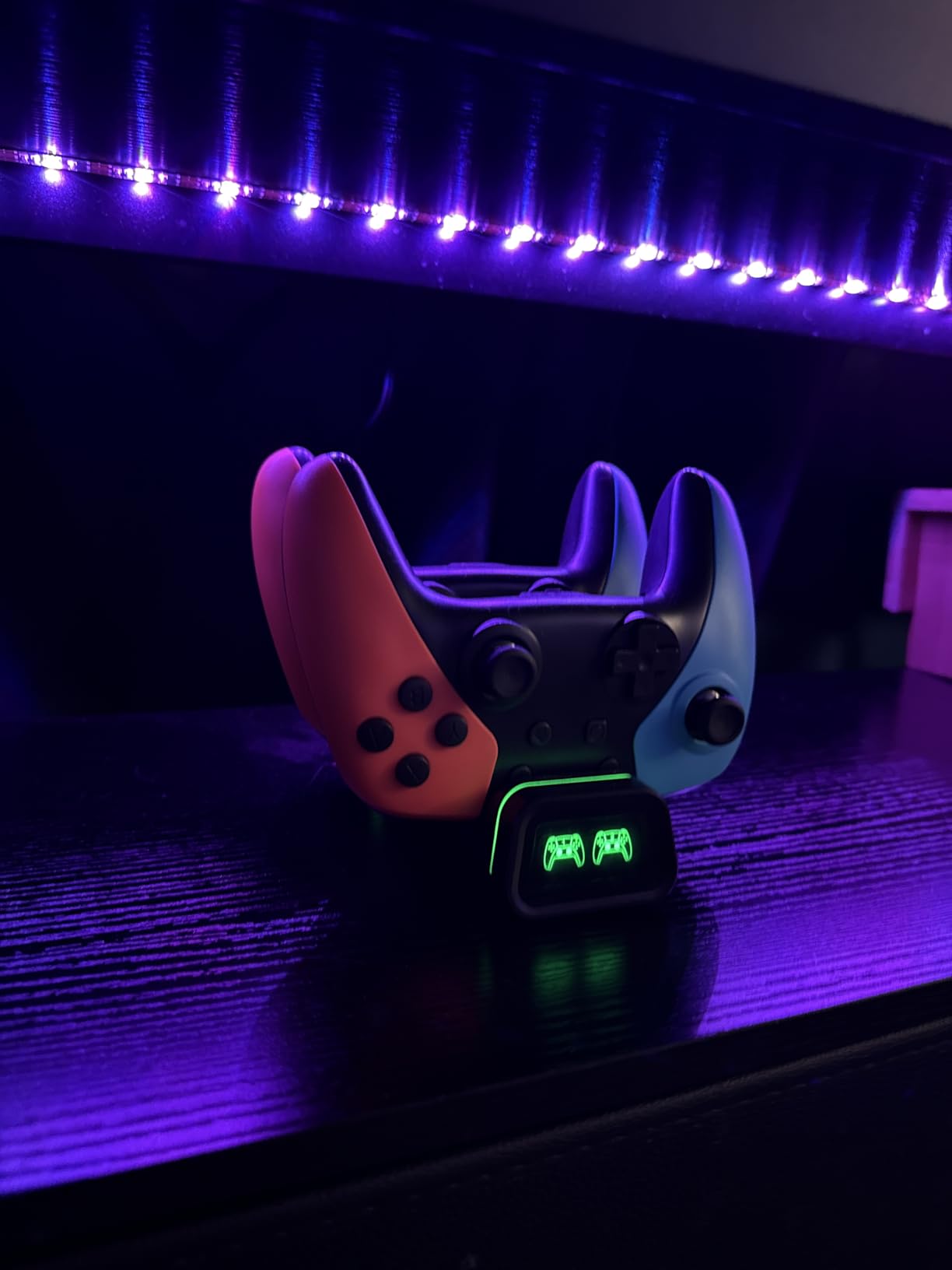 Controller Charging Dock for Switch Pro & Switch 2 Pro Controller, PS5 Controller, Xbox Series X|S & Elite 2, 2-Port LED Charging Station customer photo 1