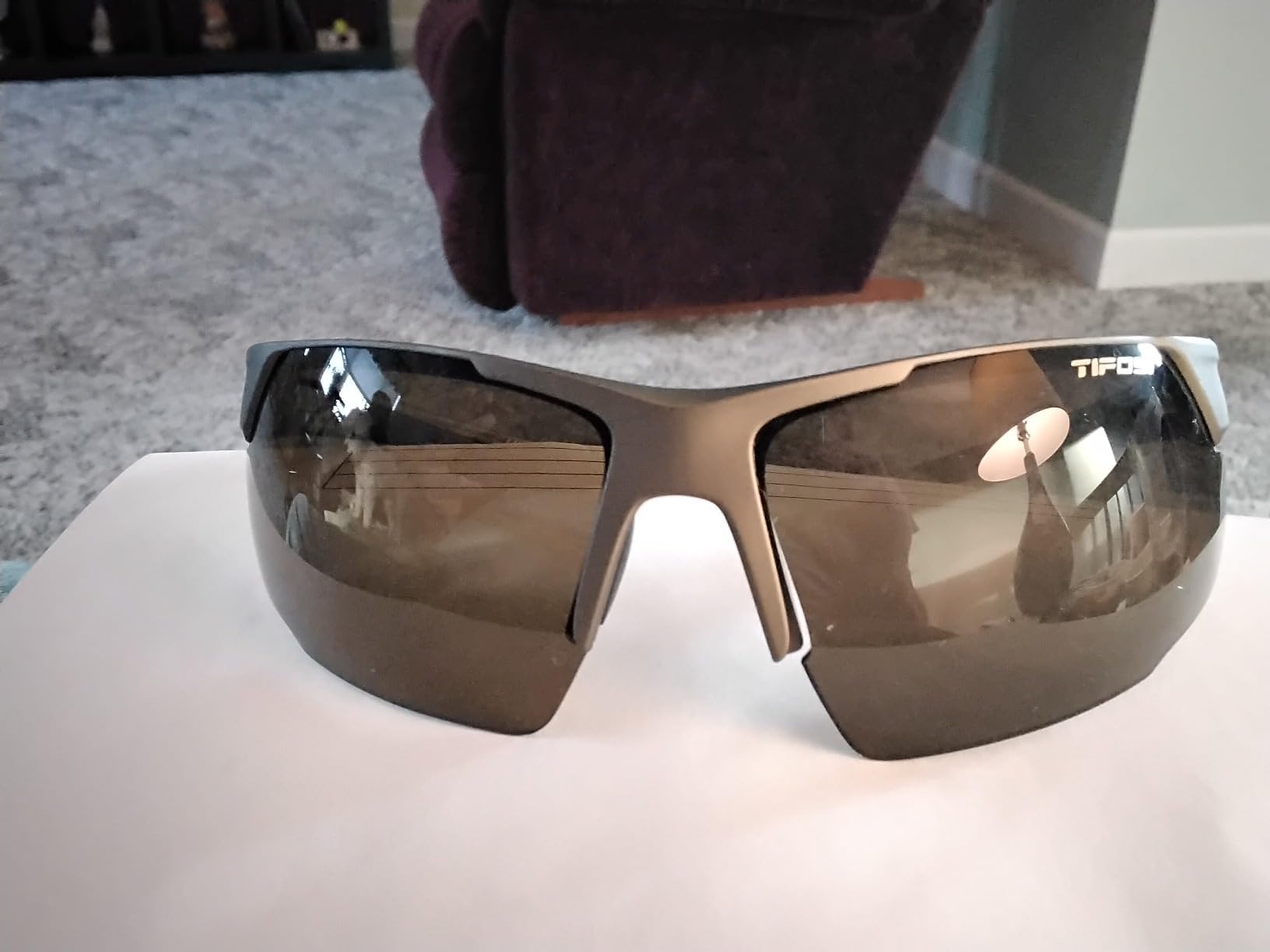 Tifosi Centus Half-Frame Golf Sunglasses | 100% UVA/UVB, shatterproof polycarbonate customer photo 2