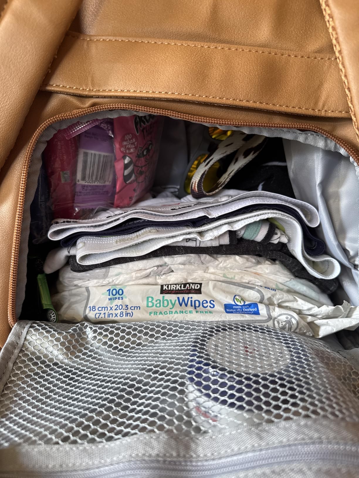 BabbleRoo Diaper Bag Backpack, Multifunction Large Bags with Changing Pad & Stroller Straps Pacifier Case, Unisex Stylish Travel Back Pack Nappy for Moms Dads, Stone Gray Blue customer photo 2