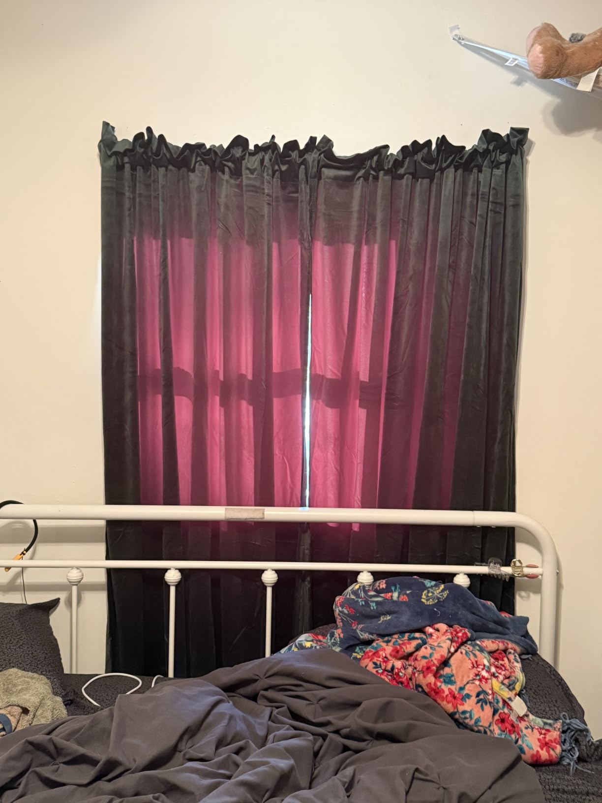 RYB HOME Green Velvet Blackout Curtains 84 inches for Bedroom Living Room | Thermal Insulated, Privacy, Sunlight UV Heat Blocking, Luxurious Decor, Dining Room Nursery, Rod Pocket, W52 x L84, 2 Panels customer photo 1