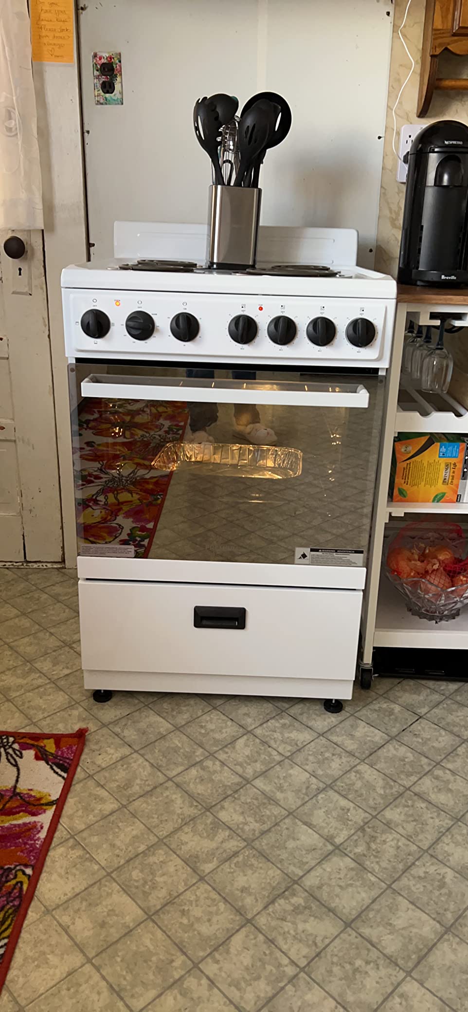 Premium Levella PRE2427GB 24 in Freestanding Electric Range with 4 Coil Burners and 2.7 Cu. Ft. Single Oven Capacity with Lower Storage Drawer - Black customer photo 2