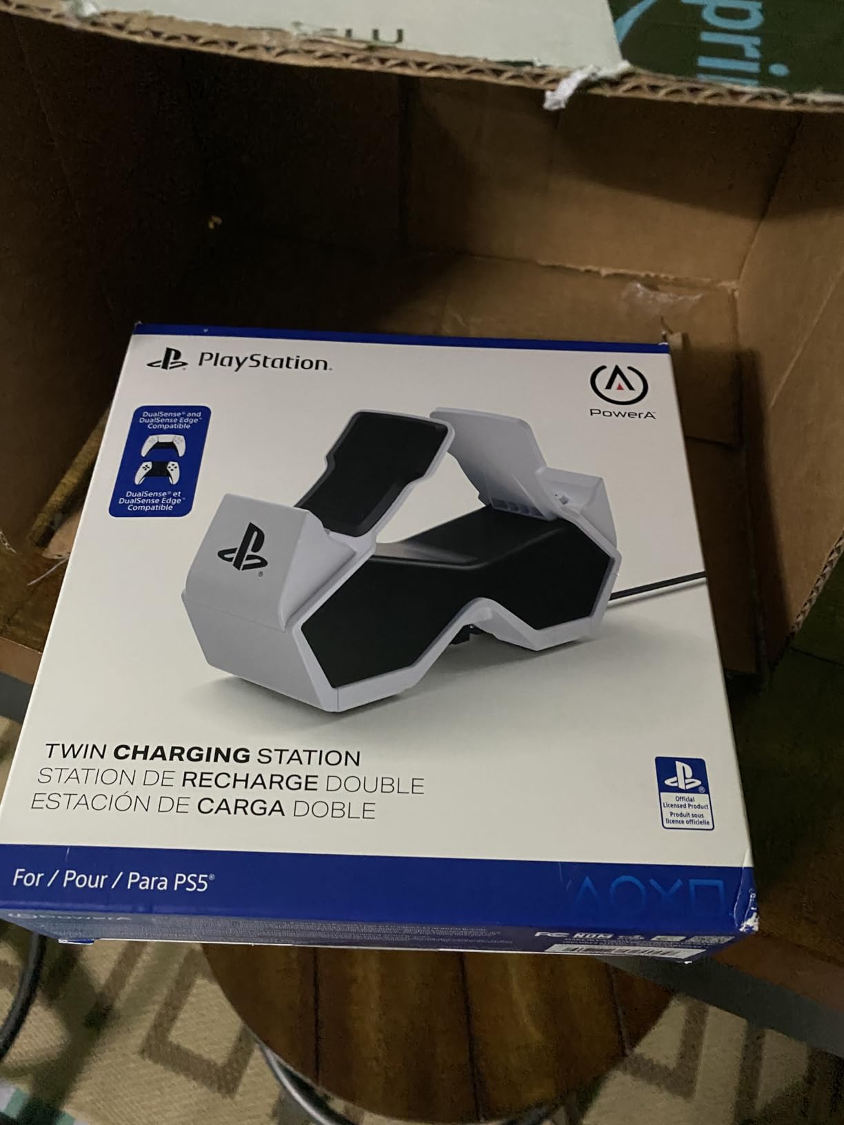 PowerA Twin Charging Station for Dualsense Wireless Controllers, Dualsense Controller Charging, Charge, Sony PlayStation, PS5, Officially Licensed - PlayStation 5 customer photo 1