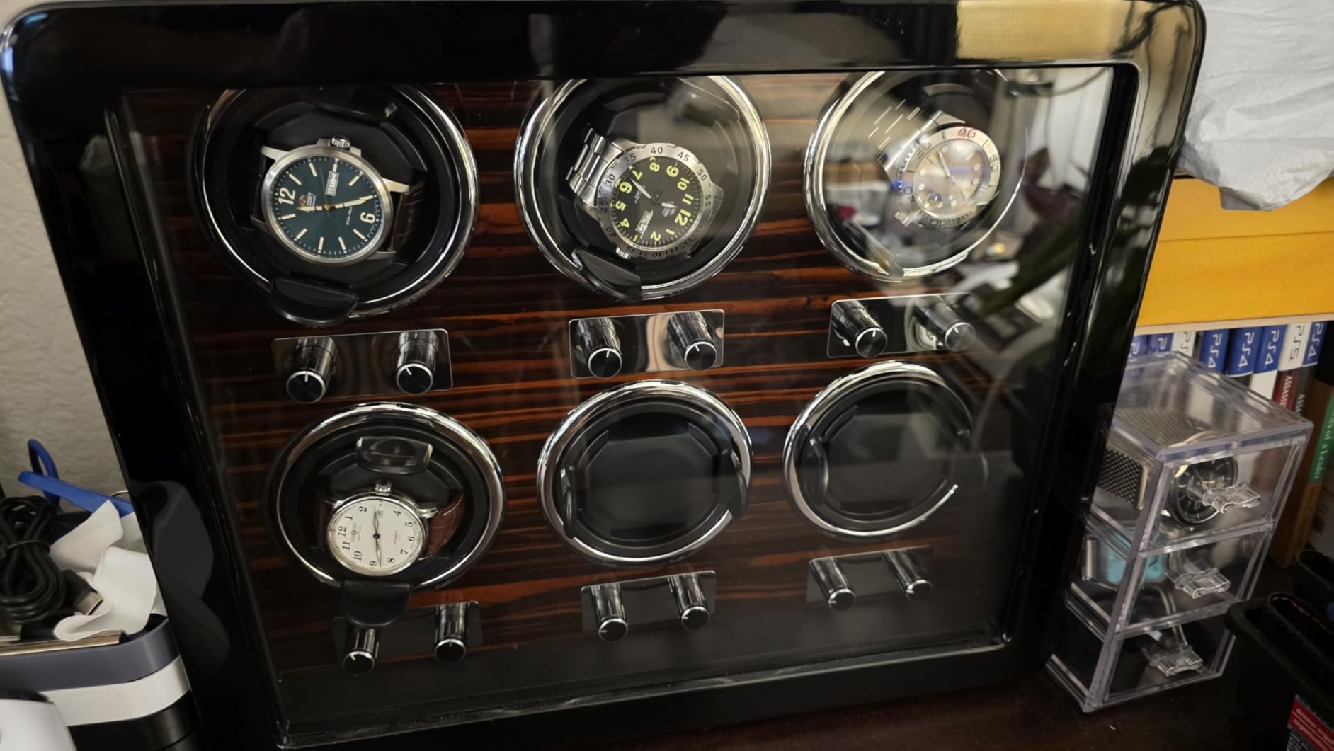 Oryx Watch Winders for 3/6 Automatic Watches Wooden Rotating Watch Case customer photo 2