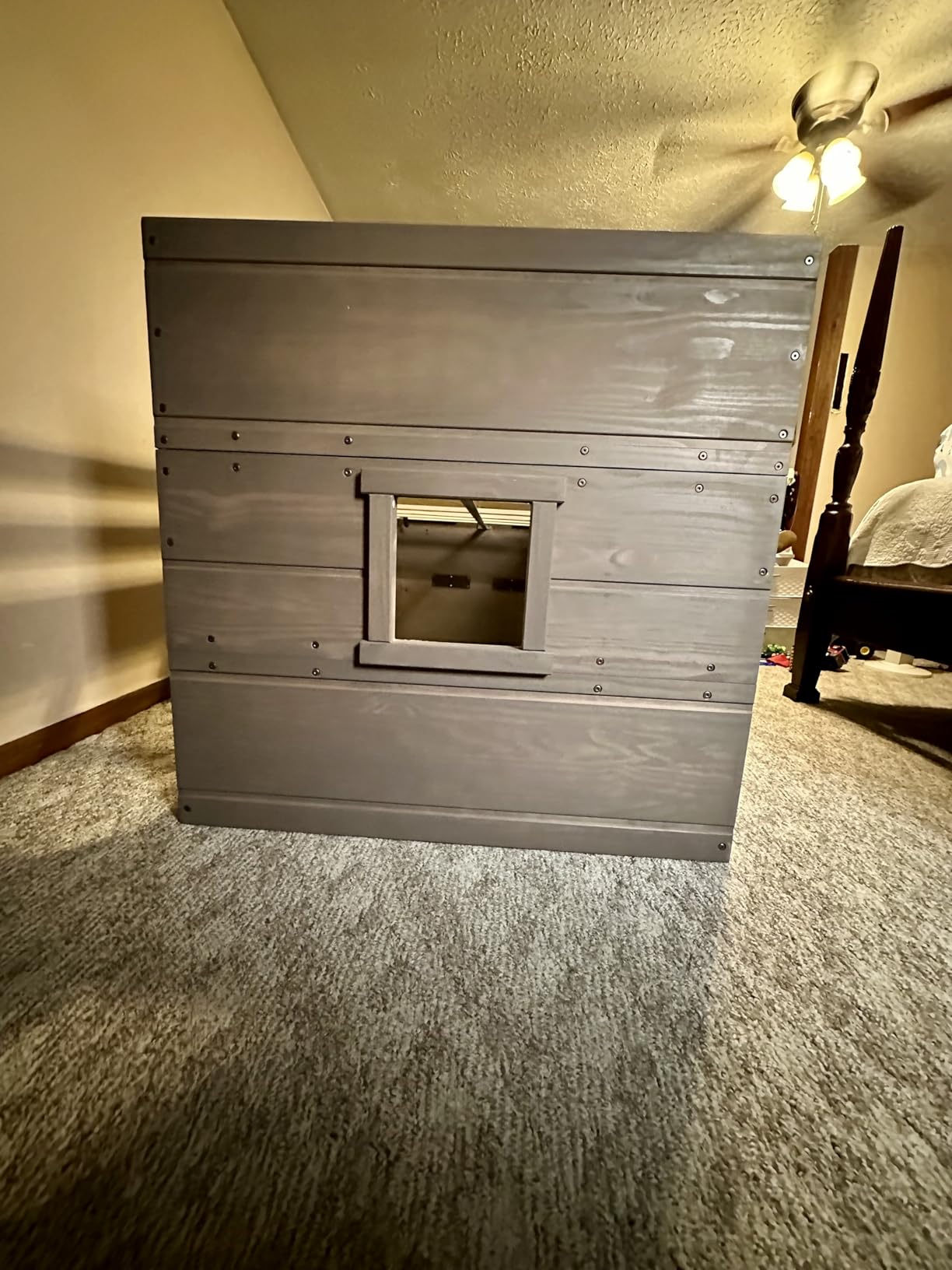 Max & Lily Loft Bed Twin Size, Solid Wood Low Loft Bed with Storage Drawer and Ladder, Modern Farmhouse Loft Bed for Kids, Driftwood customer photo 2