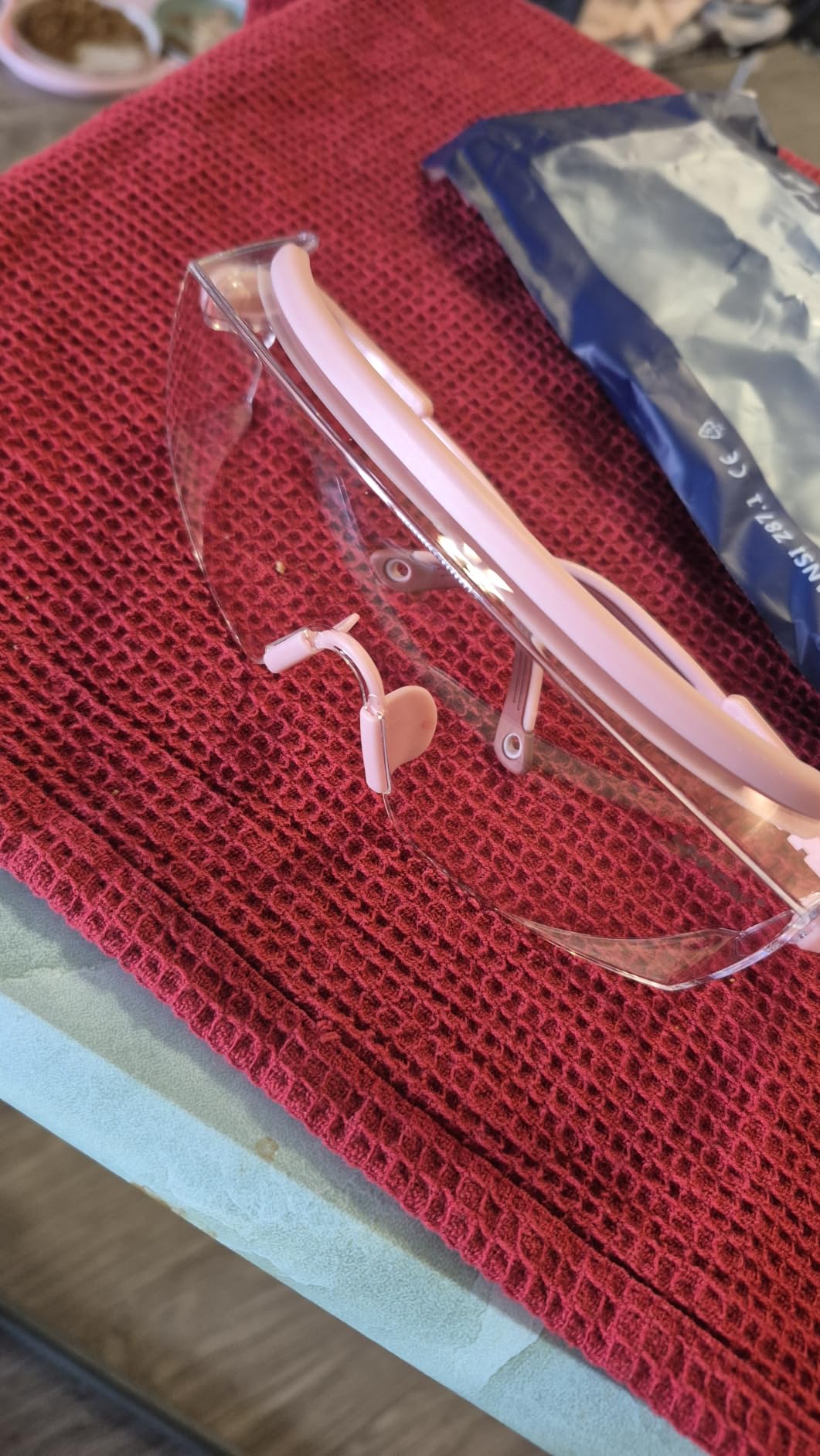 UKNOW Safety Goggles Over Glasses, Anti Fog Safety Glasses with Clear Wraparound Lens, ANSI Z87.1 Protective Eyewear customer photo 2