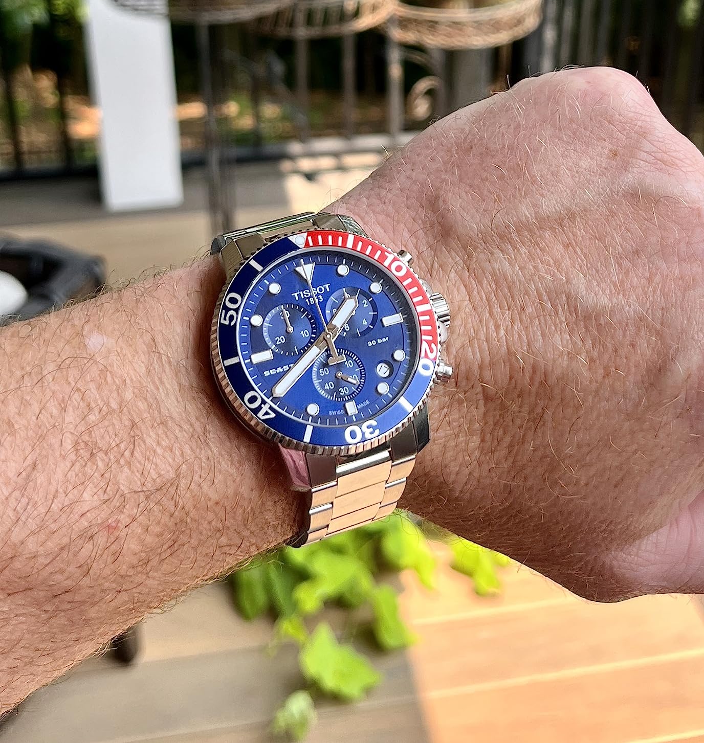 Mens Seastar 1000 Quartz Chronograph 316L Stainless Steel case Swiss Quartz Watch, Grey, Stainless Steel, 22 customer photo 1