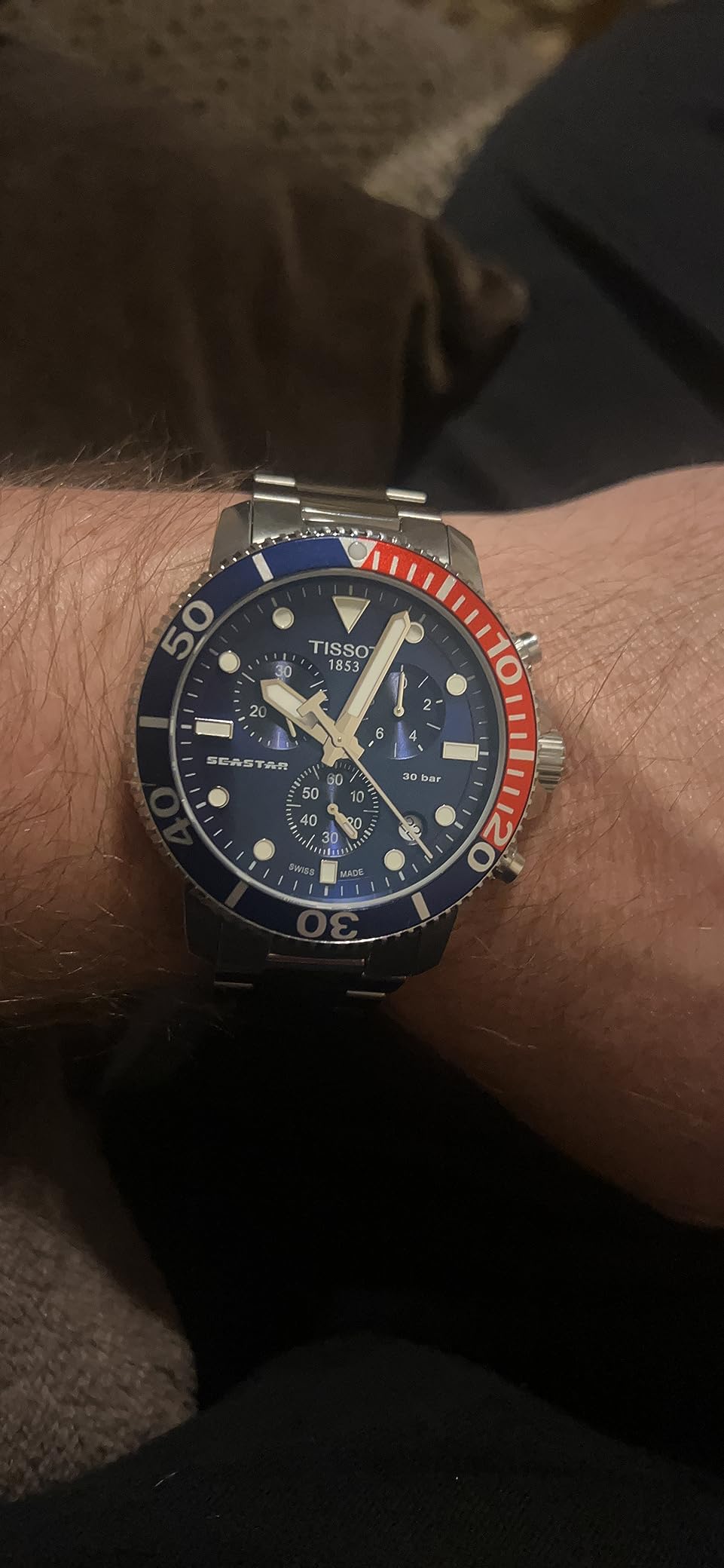 Mens Seastar 1000 Quartz Chronograph 316L Stainless Steel case Swiss Quartz Watch, Grey, Stainless Steel, 22 customer photo 2