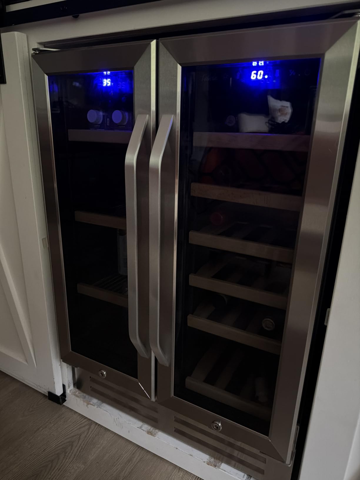 24 Inch Beverage Refrigerator Cooler, 210 Cans Wide Beverage and Beer Fridge with Glass Door and Powerful Cooling Compressor, Built-in/Freestanding Drink Fridge for Kitchen, Bar or Office customer photo 2