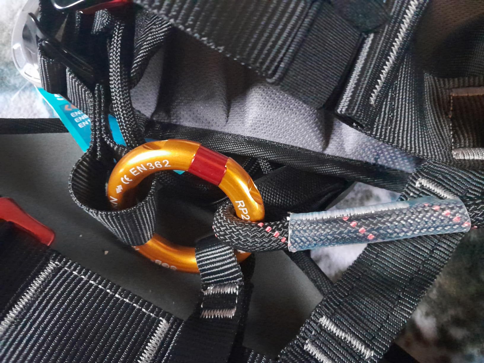 SOB Climbing Harness, Half Body Tree Climbing Harness, Thicken Widen Protect Waist Safety Harness for Arborist, Working Rescuing at Height customer photo 2