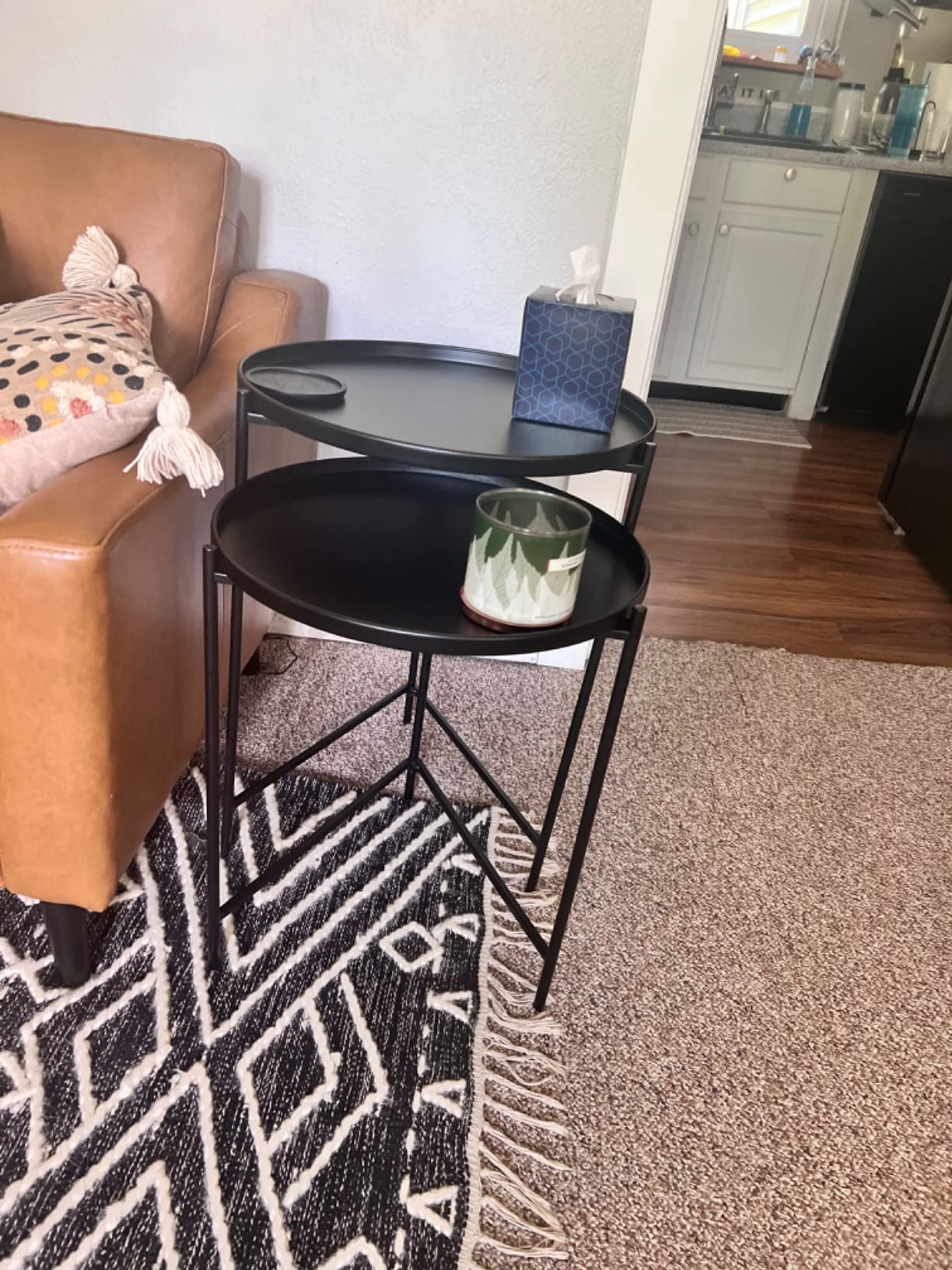 Kate and Laurel Ulani Modern Nesting Side Table Set of 2 Silver customer photo 2