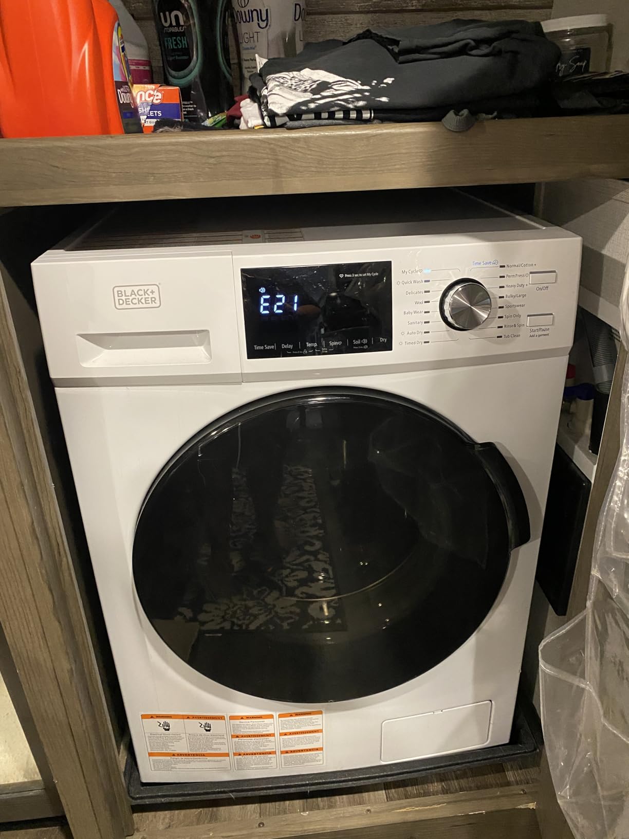 BLACK+DECKER Washer and Dryer Combo, 2.7 Cu. Ft. Capacity, BCW27MW, White | 2.7 Cu. Ft. All In One Washer and Dryer with LED Display & 16 Cycles, Washes up to 25.6 lbs., Dries up to 13.2 lbs. customer photo 2