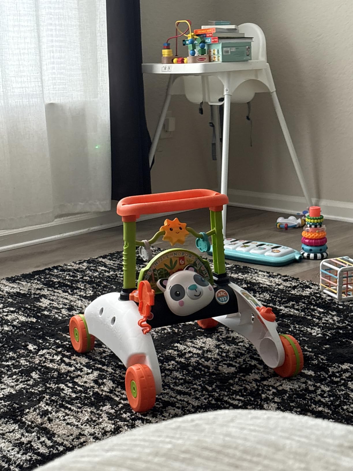 Fisher-Price 2-Sided Steady Speed Panda Walker Musical Push Toy | Smart Stages Learning Content, 10+ Activities, 3 Shape Blocks, Baby & Toddler Ages 6+ Months (Amazon Exclusive) customer photo 1