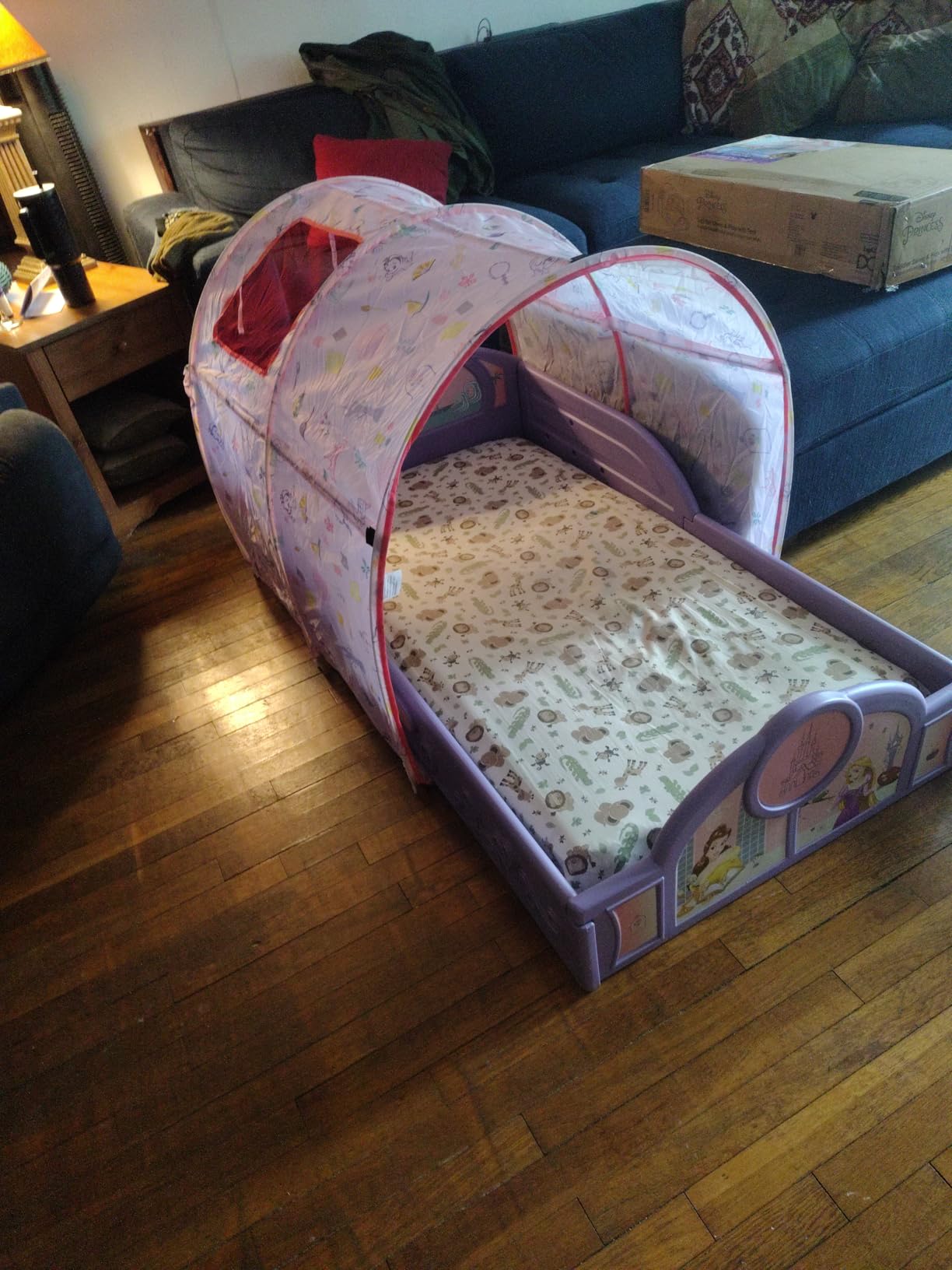 Delta Children - Disney Minnie Mouse Plastic Sleep and Play Toddler Bed with Tent, Pink customer photo 2