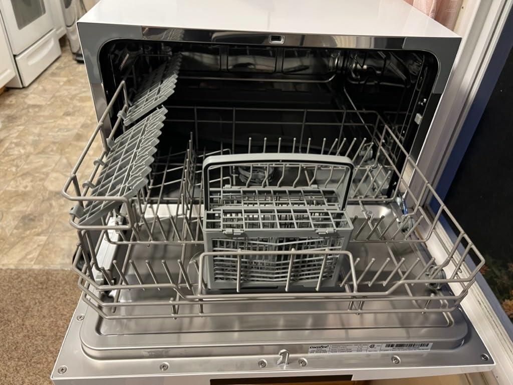 COMFEE Countertop Dishwasher, Energy Star Portable Dishwasher, 6 Place Settings & 8 Washing Programs, Speed, Baby-Care, ECO & Glass, Dish Washer for Dorm, RV & Apartment, Black customer photo 1