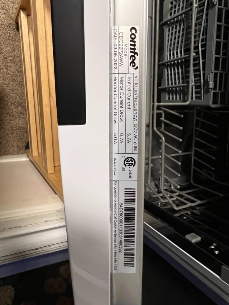 COMFEE Countertop Dishwasher, Energy Star Portable Dishwasher, 6 Place Settings & 8 Washing Programs, Speed, Baby-Care, ECO & Glass, Dish Washer for Dorm, RV & Apartment, Black customer photo 2