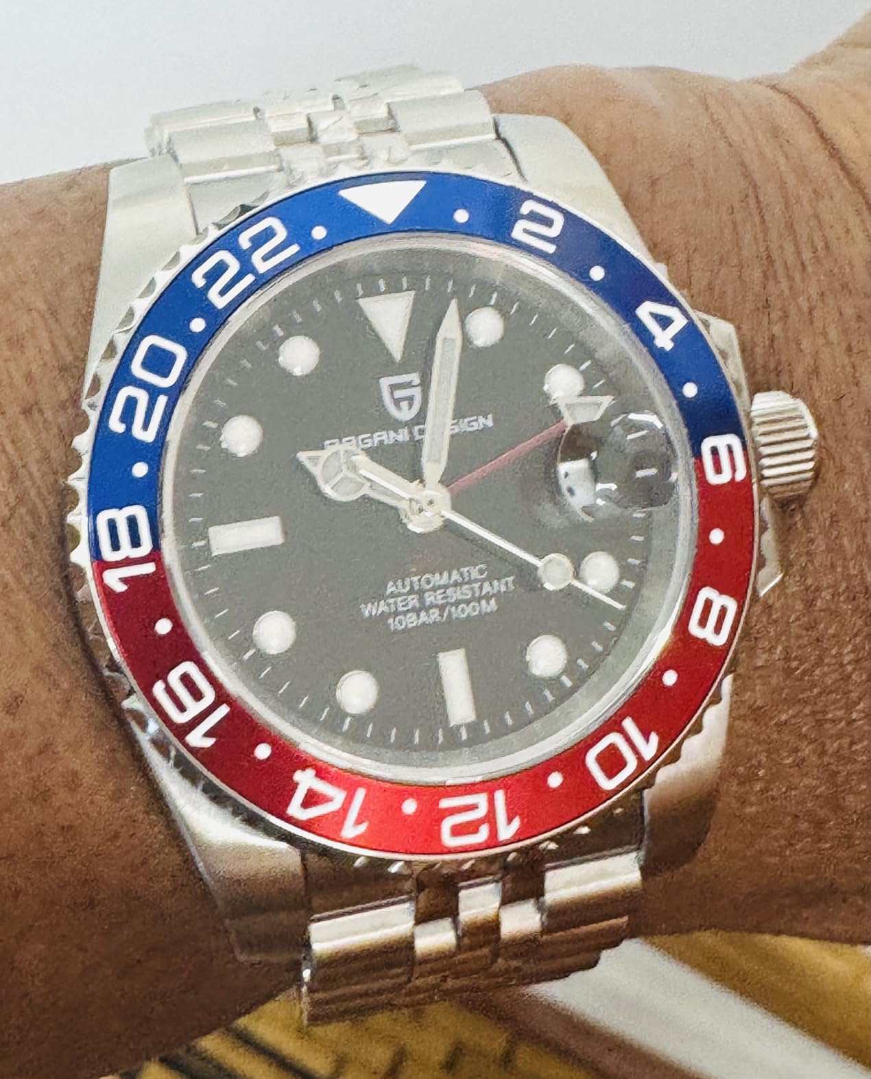 BY BENYAR Pagani Design Men's Watches GMT Automatic Watch for Men Sapphire Glass Fashion Business Stainless Steel 100M Waterproof Men's Wrist Watches PD-1662 customer photo 1