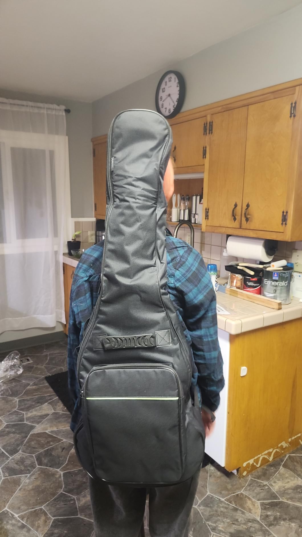 CAHAYA Acoustic Guitar Bag Waterproof Gig Bag Guitar Case 40 41 42 In Green customer photo 1