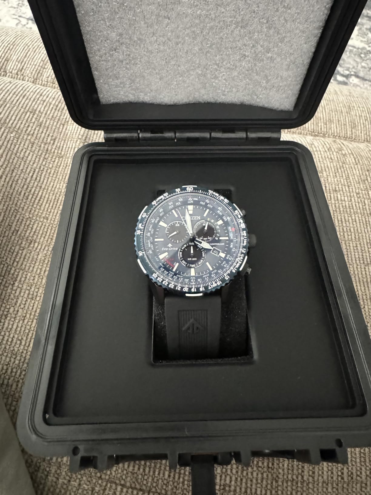Citizen Eco-Drive Pilot Chronograph Watch with Atomic Timekeeping, 12/24HR, Power Reserve, Luminous Hands/Markers, Sapphire Crystal customer photo 1