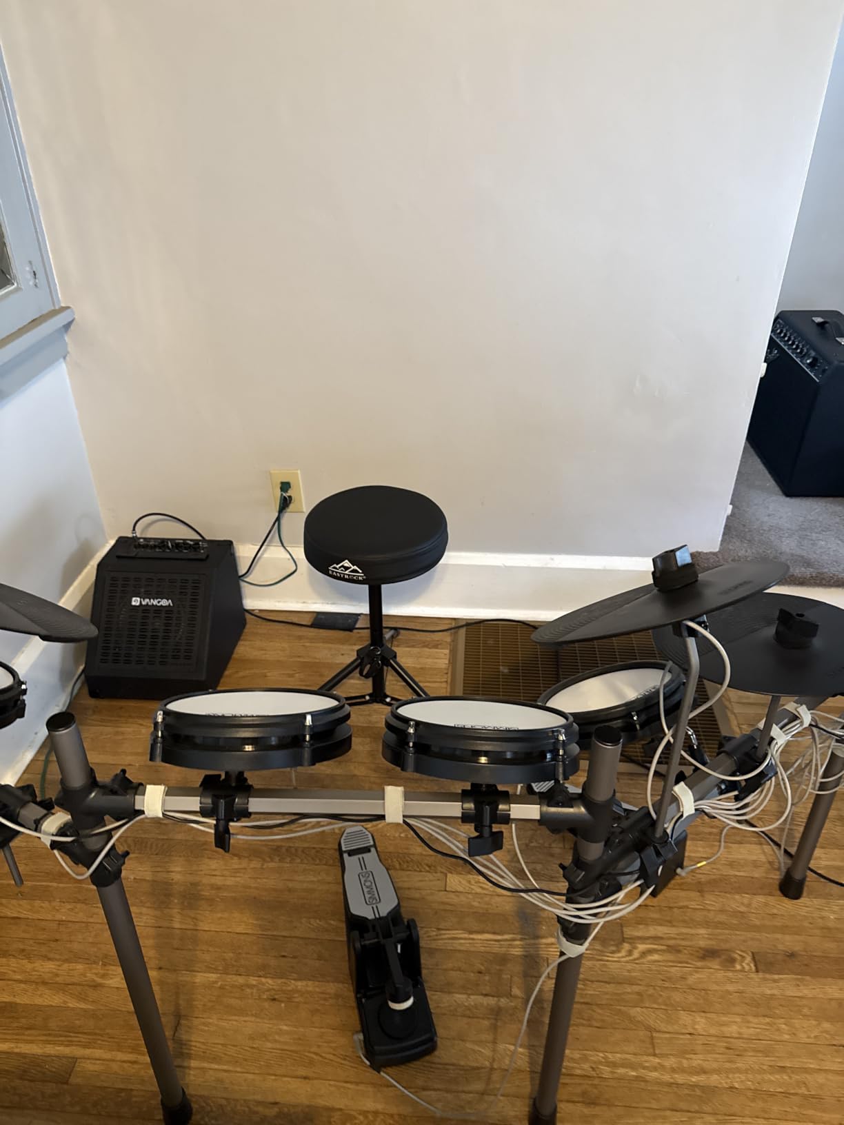 EASTROCK Drum Throne,Padded Drum Seat Drumming Stools with Anti-Slip Feet customer photo 1