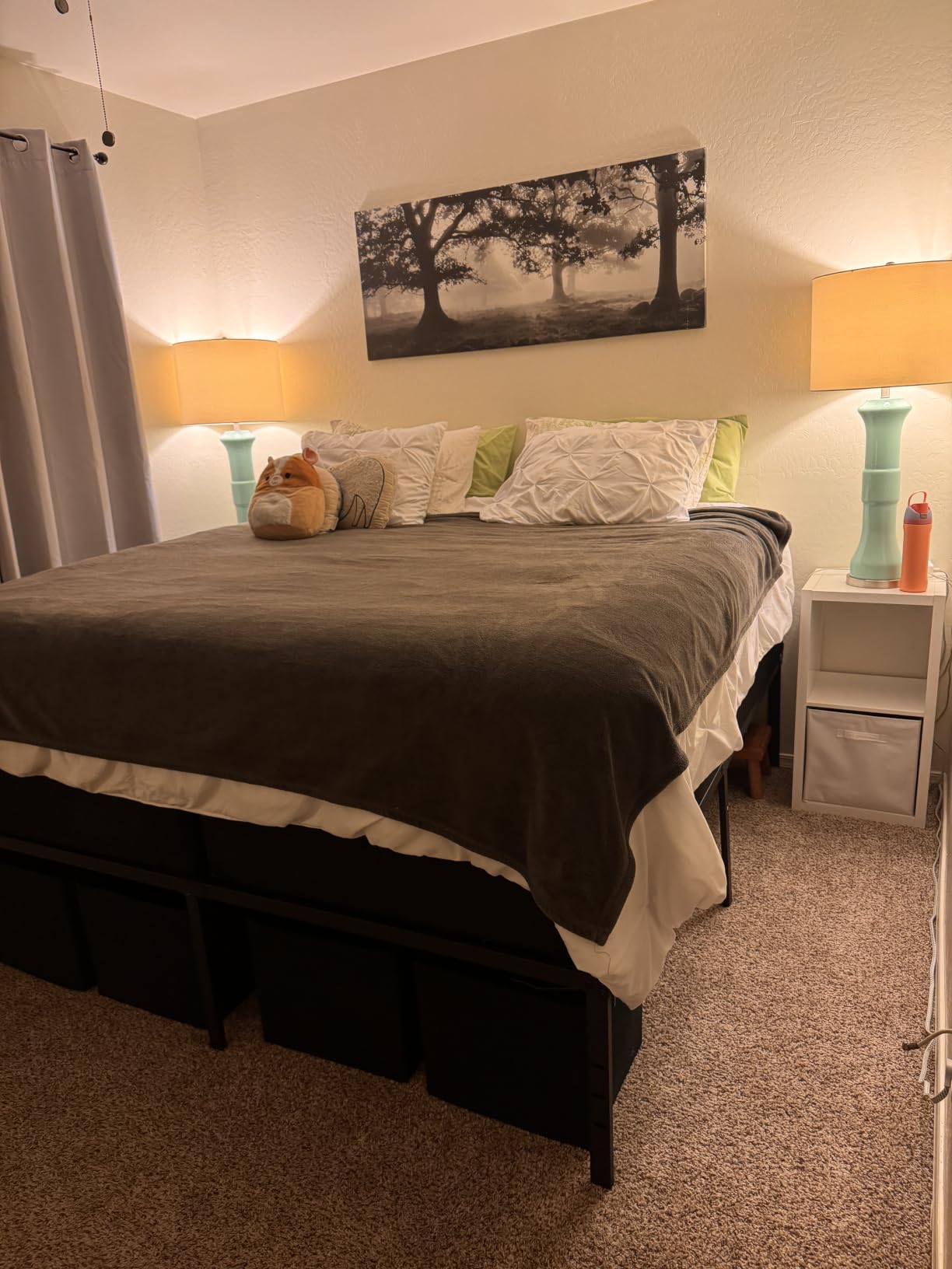 NEW JETO Metal Bed Frame, Twin Size Bed Frame with Storage Space, Heavy Duty Sturdy Mattress Foundation, Easy Assembly, No Box Spring Needed, Black, 14 Inch, Twin customer photo 1