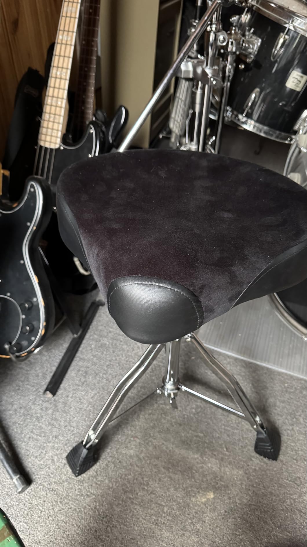 EASTROCK Drum Throne Drum Seat Height Adjustable,Padded Drum Stools Motorcycle Style customer photo 1
