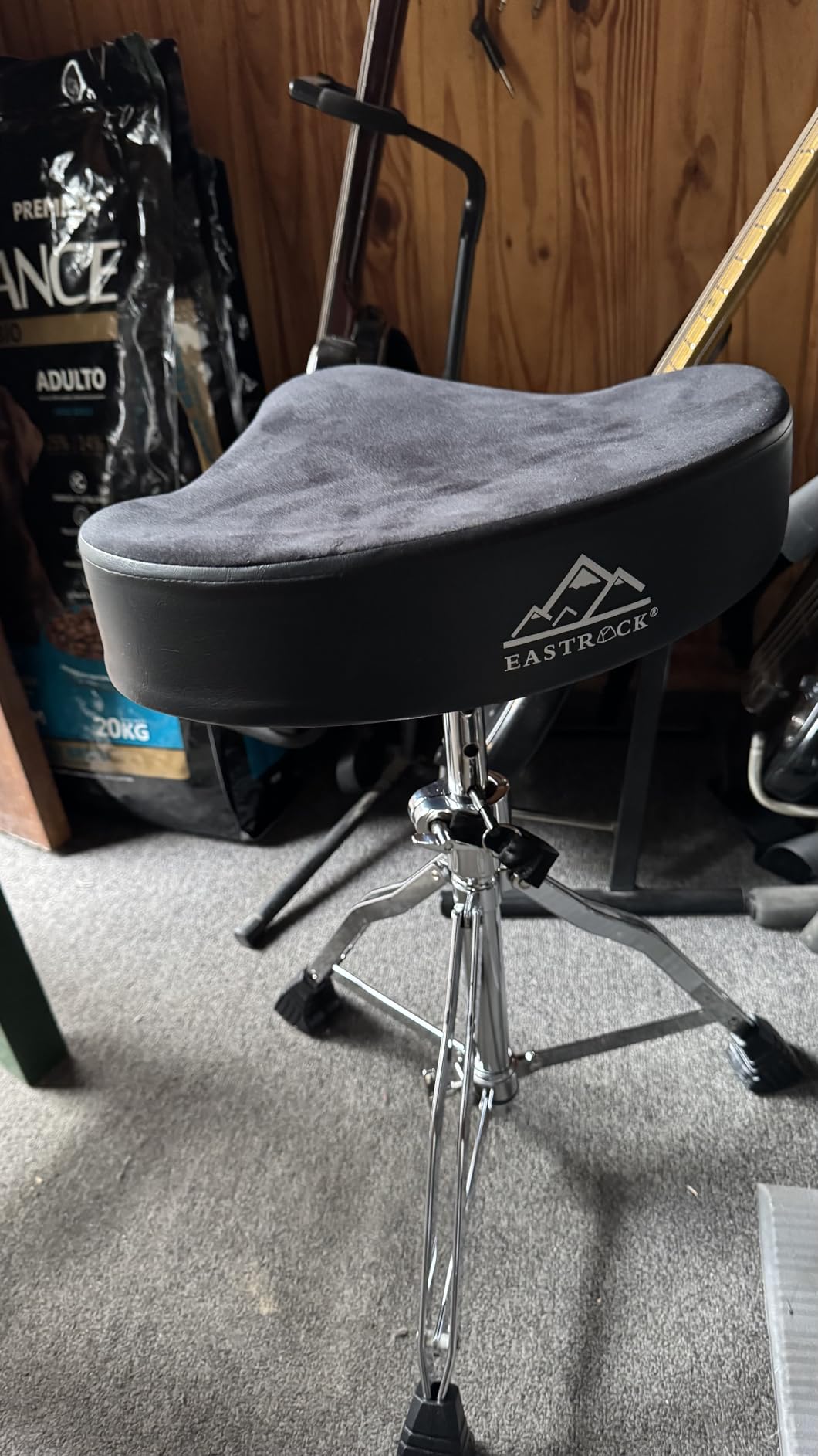EASTROCK Drum Throne Drum Seat Height Adjustable,Padded Drum Stools Motorcycle Style customer photo 2