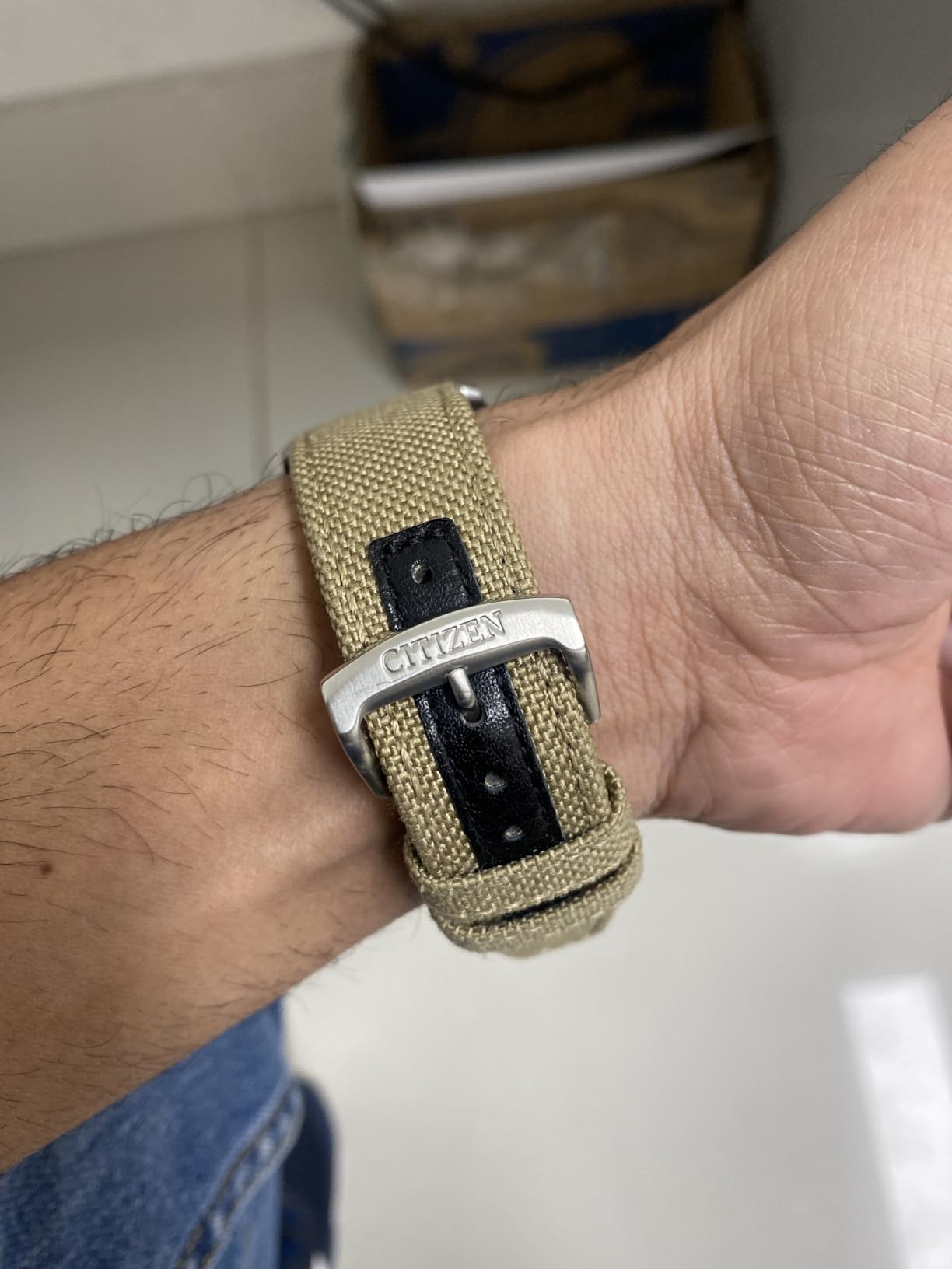 Citizen Men's Eco-Drive Weekender Avion Field Watch customer photo 2