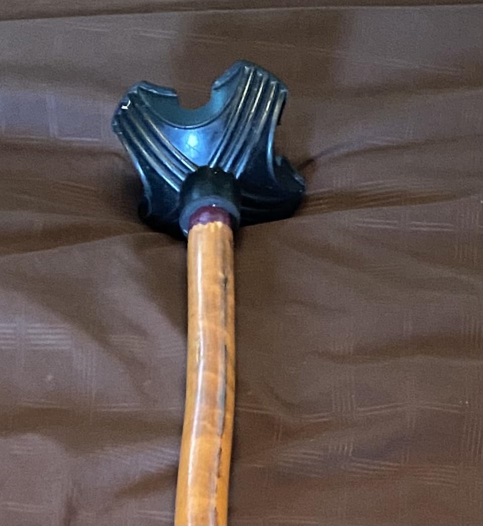 Vive Wooden Walking Stick Cane - for Men, Women, & Seniors - 36 Inch Single Point Rubber Tip with Willow Handle - Ergonomic Grip for Balance & Stability - Lightweight Elderly Assistance Product customer photo 1