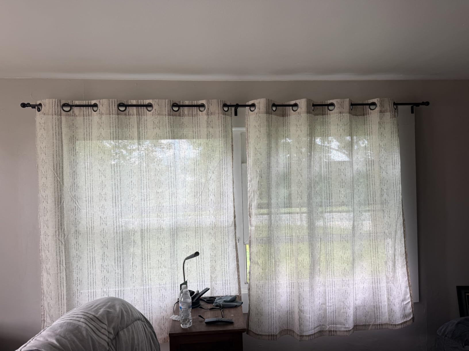 GXOACKJ Curtain Rods for windows 32-48 inch, 5/8 inch Decorative Curtain Rod Set, Matte Black Splicing Heavy Duty Metal Curtain Rod with Brackets customer photo 2