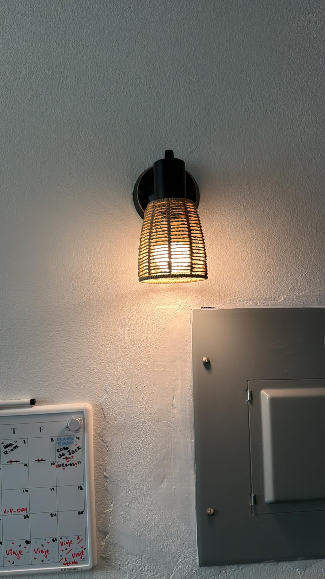 Wall Sconces Set of 2, Matte Black Vanity Lights for Bathroom, Modern Wall Light Fixtures with Rotary Switch, Wall Mount Light with Frosted Glass, Farmhouse Lamp for Bedroom Mirror Living Room customer photo 1
