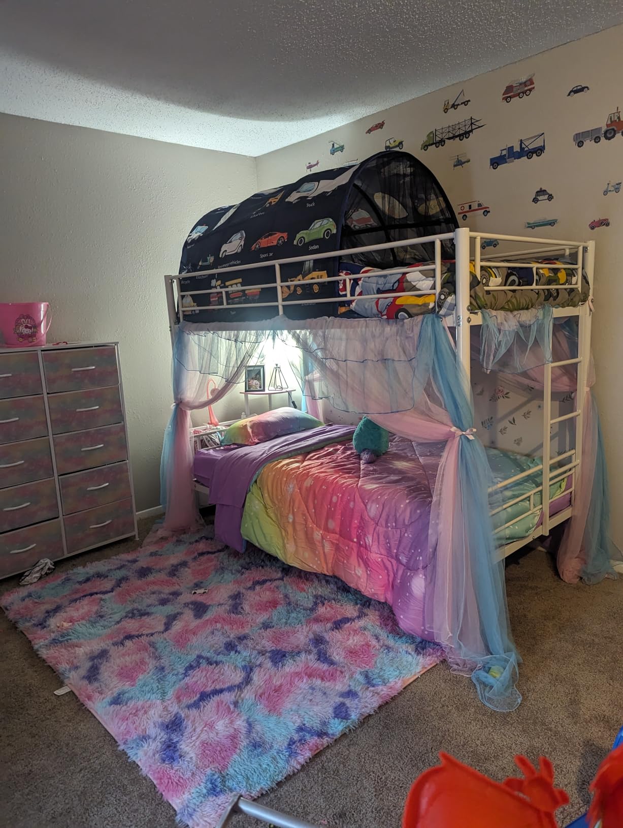 Metal Bunk Bed Twin Over Twin Sturdy Heavy Duty Bunk Beds with 2 Side Ladders,Space Saving,No Box Spring Needed,for Boys Girls Teens Adults, Bedroom, Dormitory (Black) customer photo 2