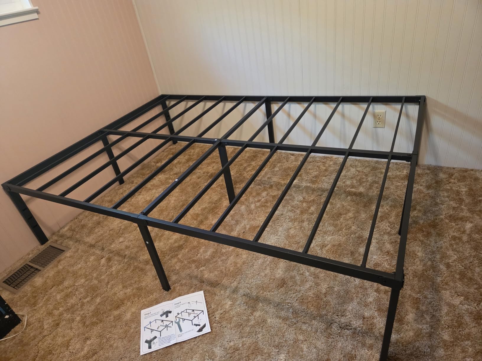 Hafenpo 14 Inch Queen Bed Frame - Sturdy Metal Platform Queen Size, No Box Spring Needed, Heavy Duty, Easy Assembly, Strong Bearing Capacity, Under Bed Storage, Black customer photo 1