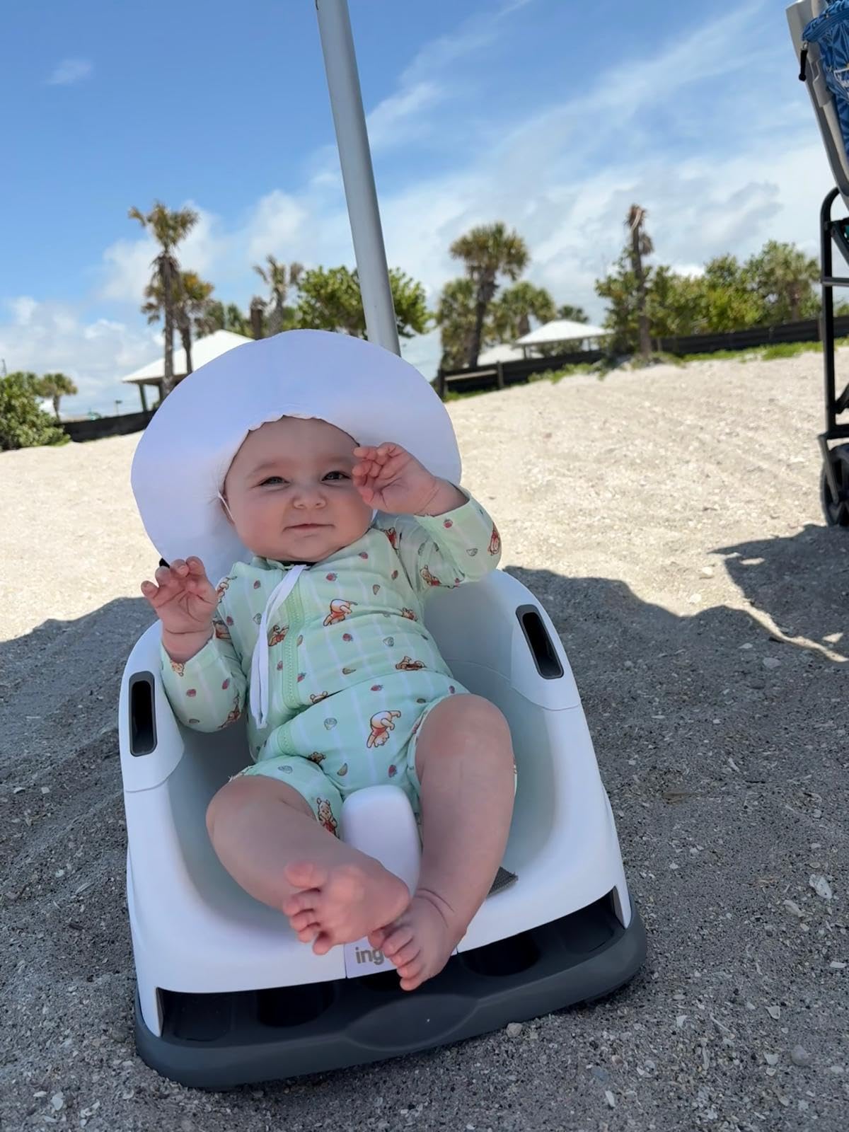 Ingenuity Baby Base 2-in-1 Booster Feeding and Floor Seat with Self-Storing Tray - Mist customer photo 1