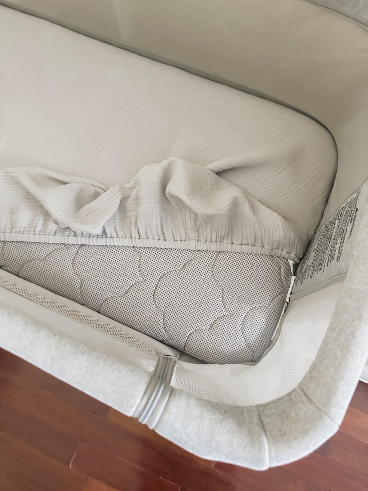 Newton Baby Bassinet & Bedside Sleeper, Breathable, Washable, Grey customer photo 1