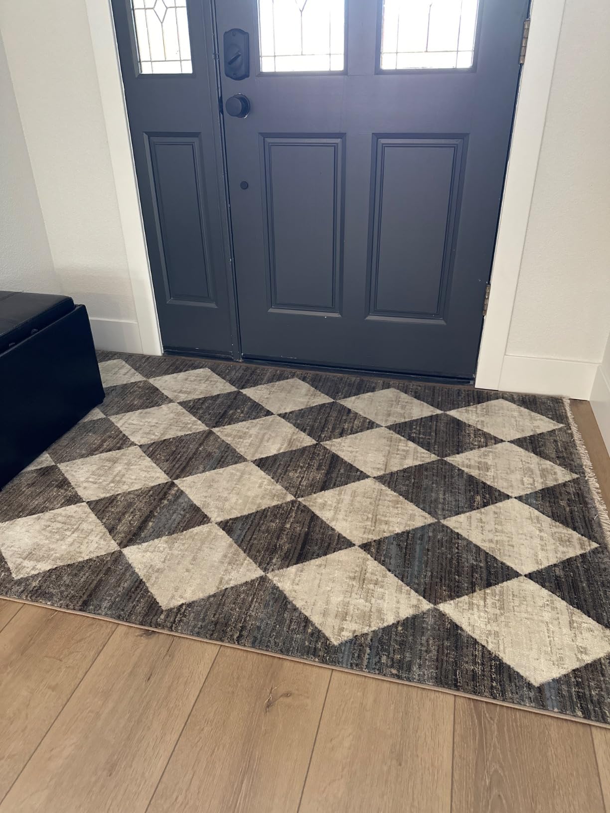 nuLOOM Meline Beige Checkered Power Loomed Area Rug, 8' x 10' customer photo 1