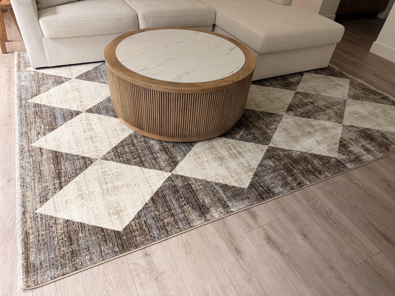nuLOOM Meline Beige Checkered Power Loomed Area Rug, 8' x 10' customer photo 2