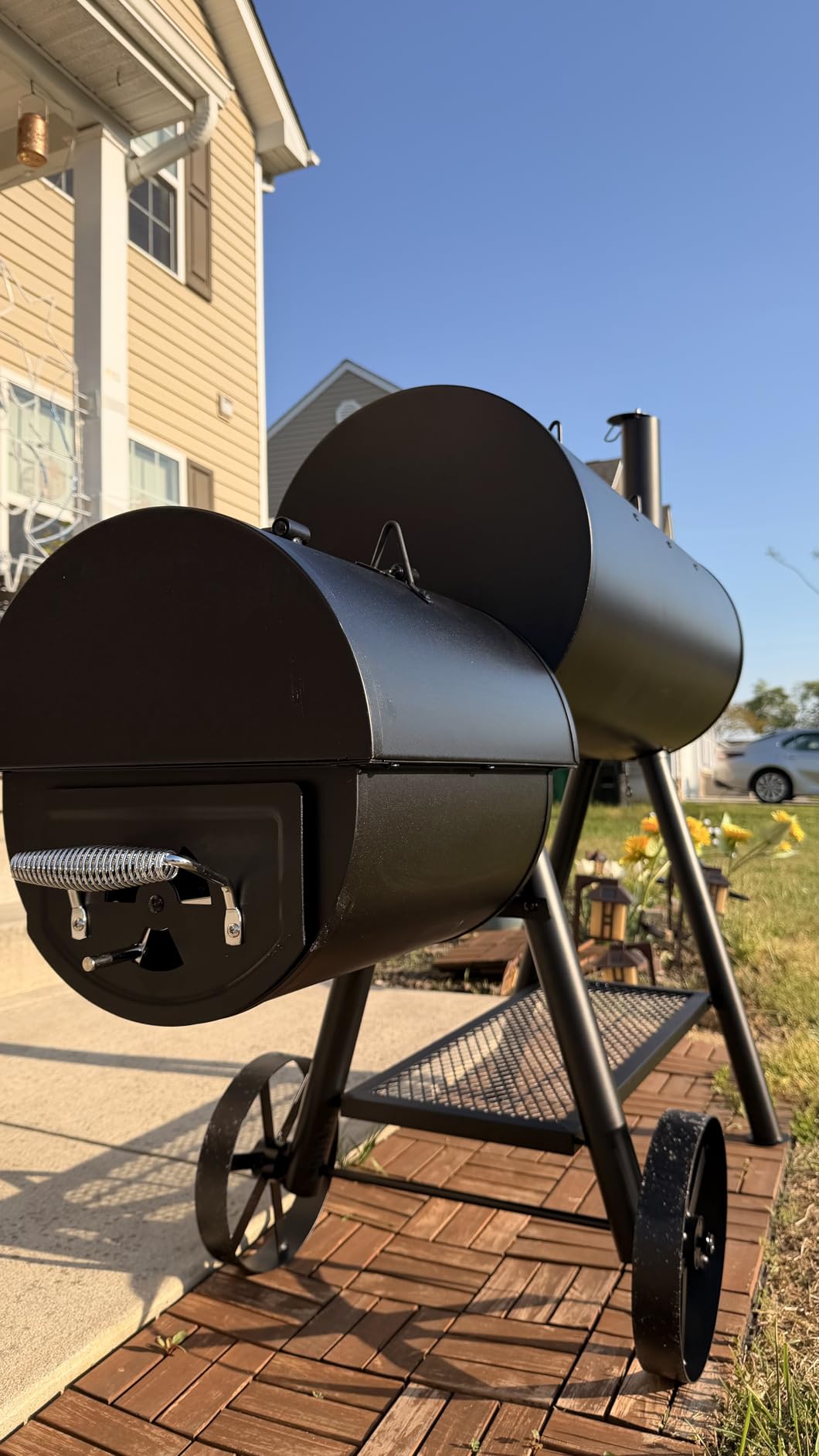 Sophia & William Heavy-Duty Charcoal Outdoor Smoker Grills, Extra Large Offset Smoker (941 SQ.IN. Cooking Area), Charcoal Grill & Smoker Combo for BBQ Patio Cooking customer photo 2