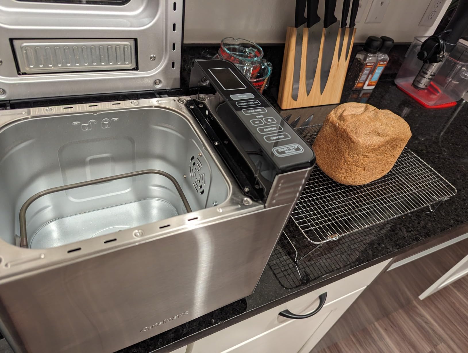 Cuisinart Bread Maker Machine, Stainless Steel Convection Bread Machine with 16 Menu Options, 3 Loaf Sizes Up to 2 Lb., 3 Crust Colors, Includes Measuring Cup, Spoon & Kneading Hook, CBK-210 customer photo 1
