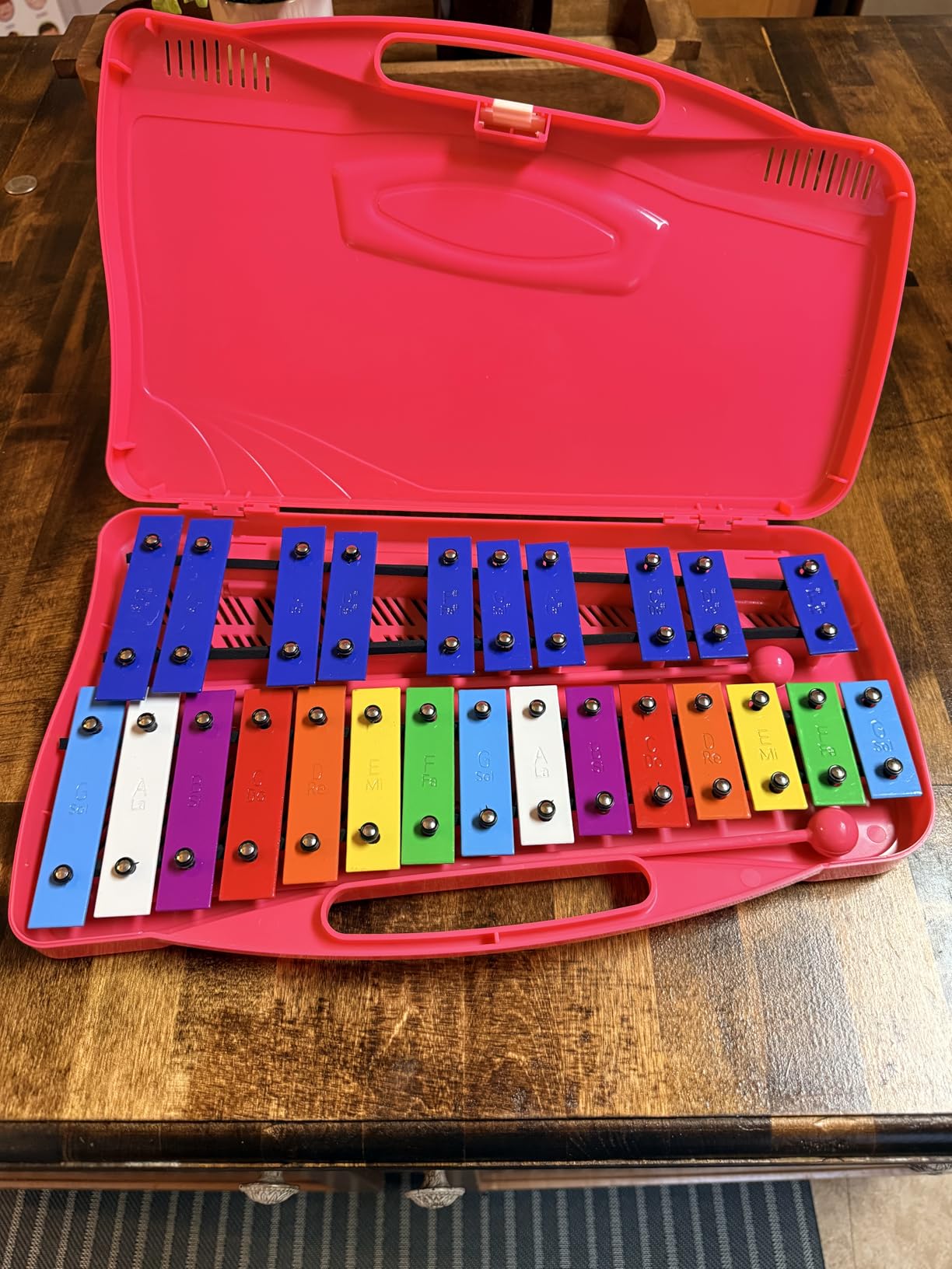 Soulmate 25 Note Xylophone for kids Colorful Musical Toy Metal Keys, Professional Xylophone Glockenspiel Instrument with case and Two Safe Mallets for Beginners, Music Teaching, Gifts (Black) customer photo 2