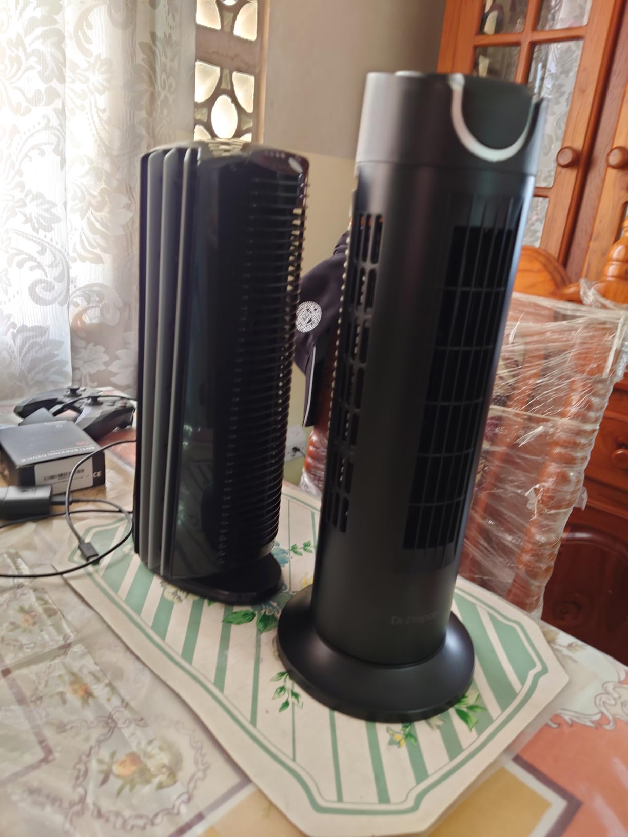 DR.PREPARE Tower Fan for Bedroom, 25 dB Quiet DC Bladeless Fan with Remote, 8 Speeds, 1-8H Timer, 80° Oscillating Fans for Indoors, 16 Inch Portable Desk Table Fans for Room, Home, Office customer photo 1